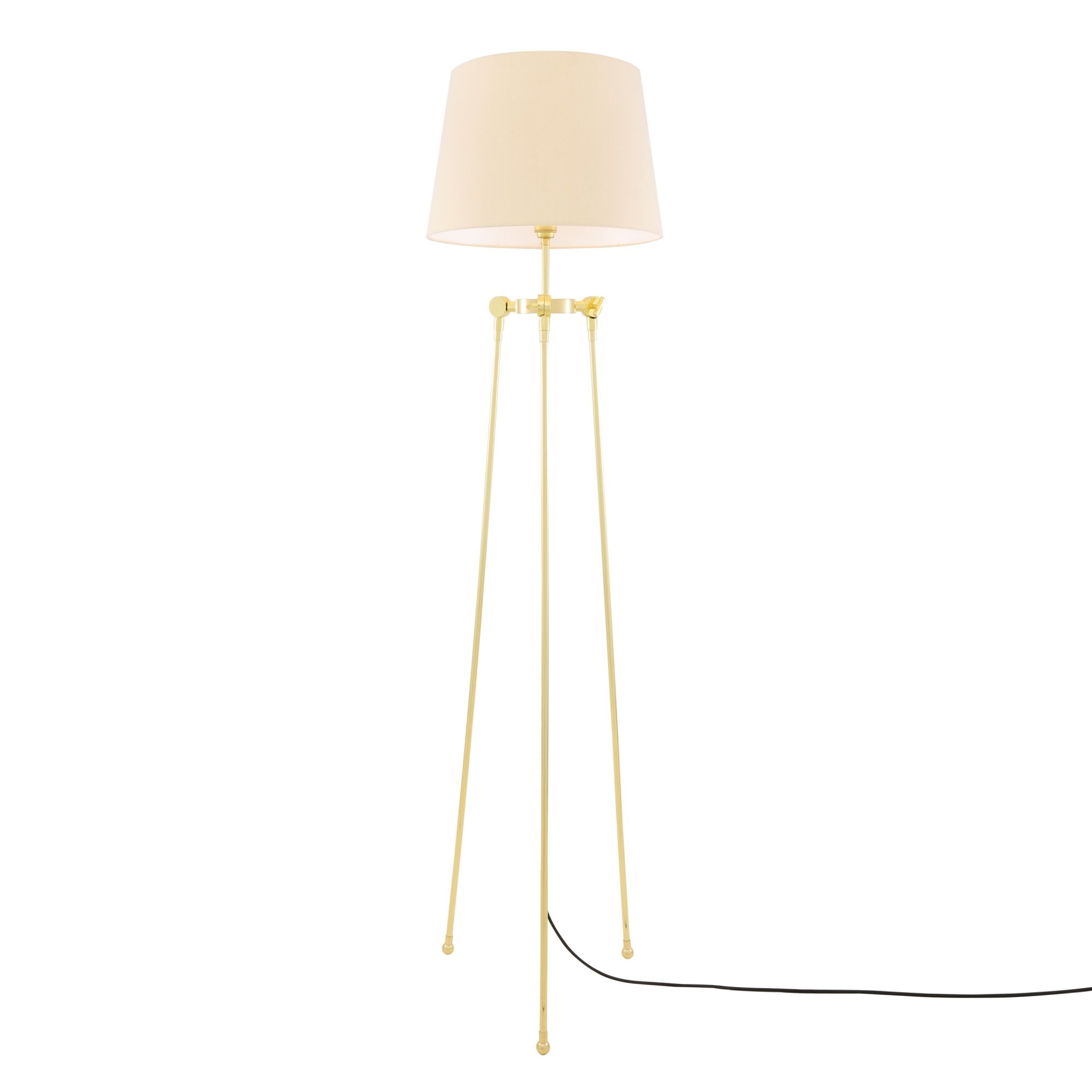 Lismore Floor Lamp, Antique Brass