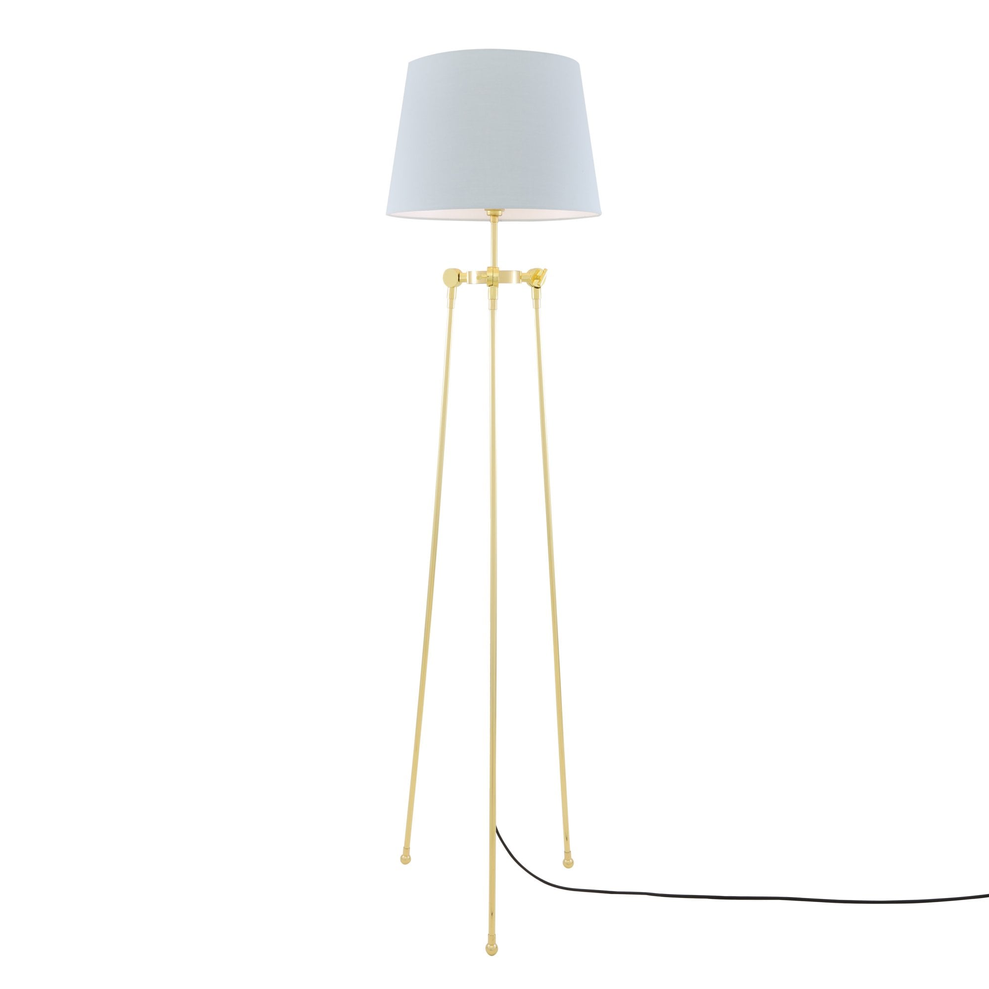 Lismore Floor Lamp, Antique Brass