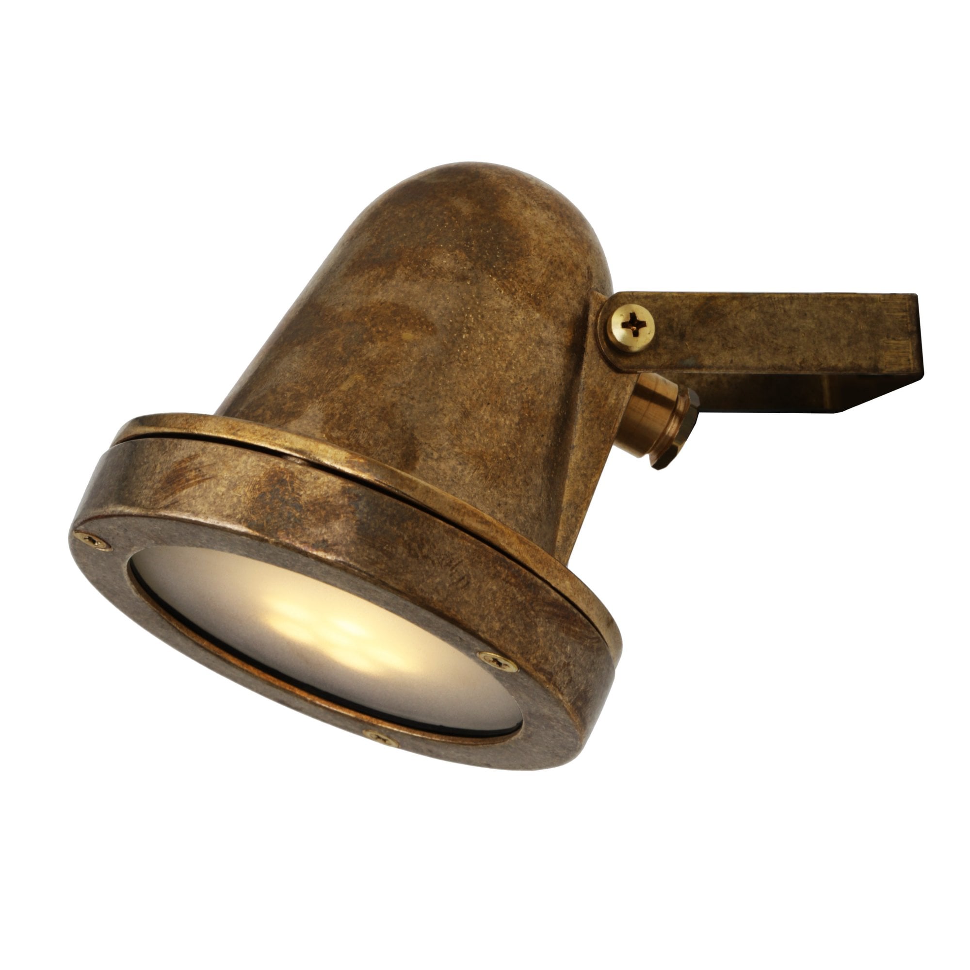 Thames Outdoor Spotlight, Antique Brass