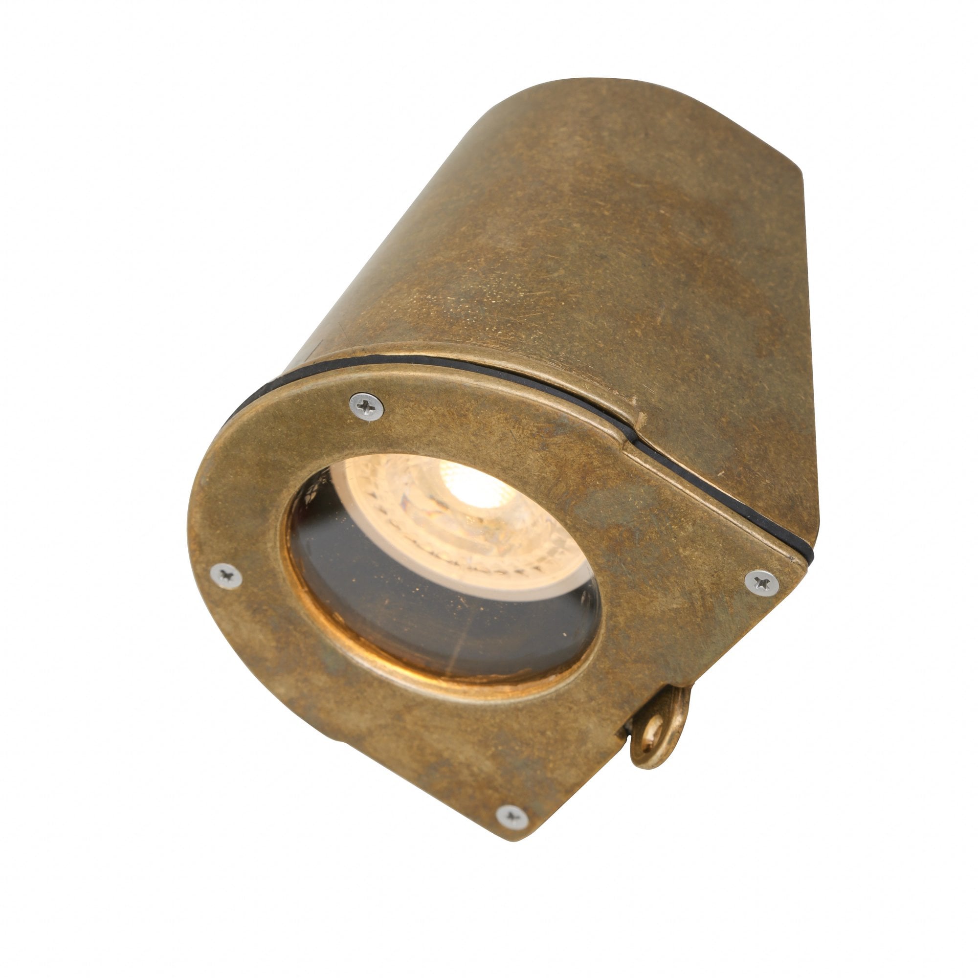 Wade Wall Mounted Spotlight, Antique Brass