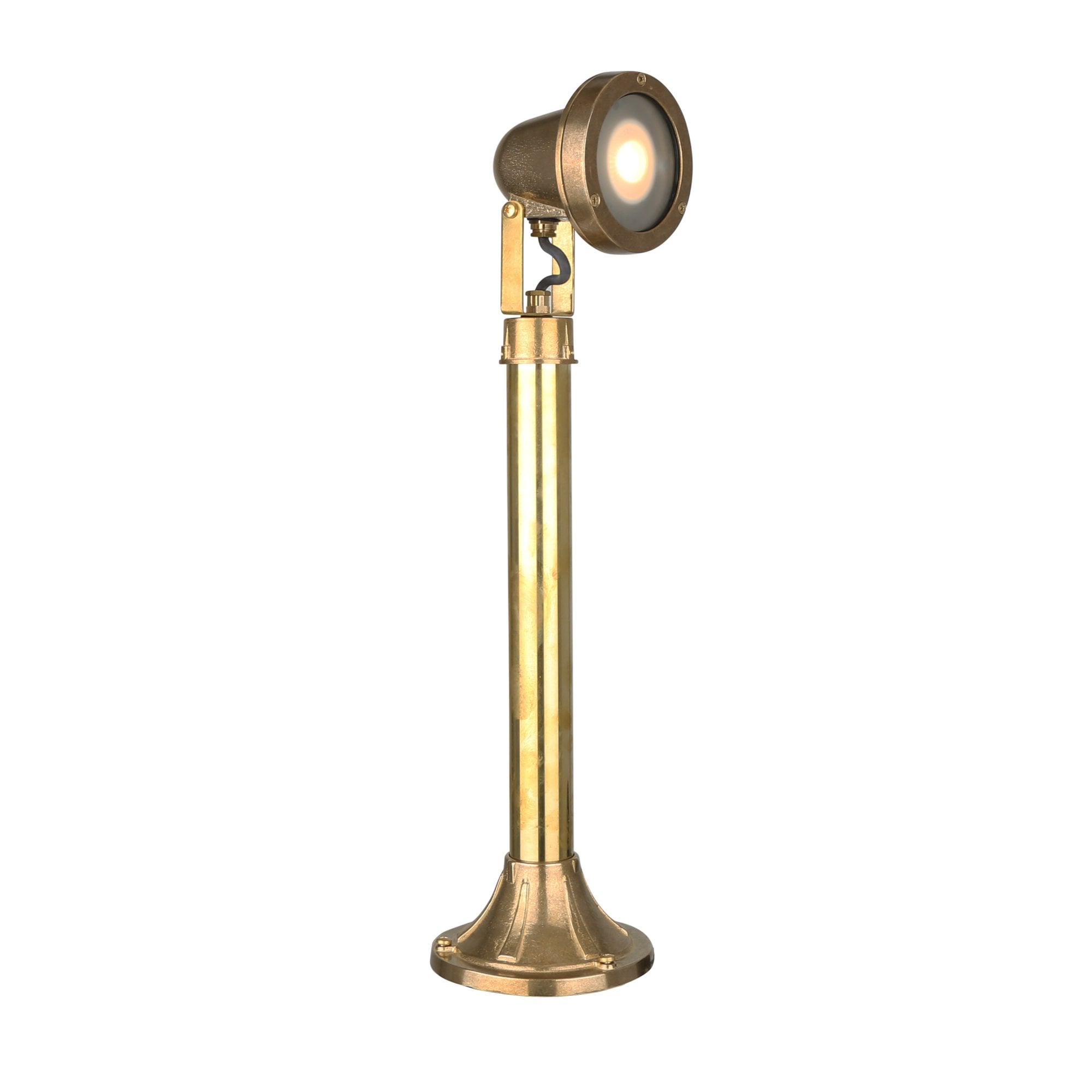 Nanami Outdoor Bollard Light, Antique Brass