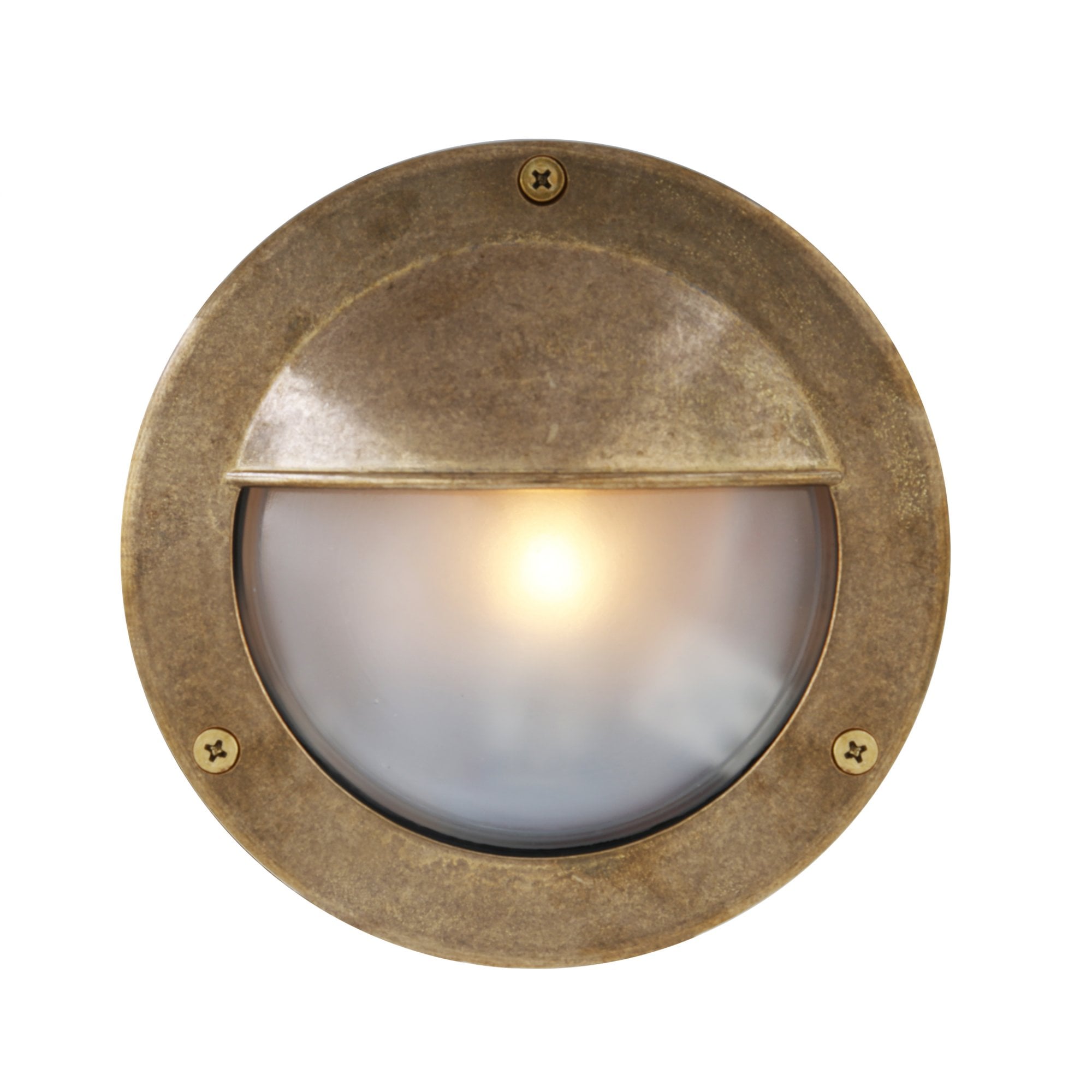 Begawan 14cm Semi-Flush Wall Light, Antique Brass