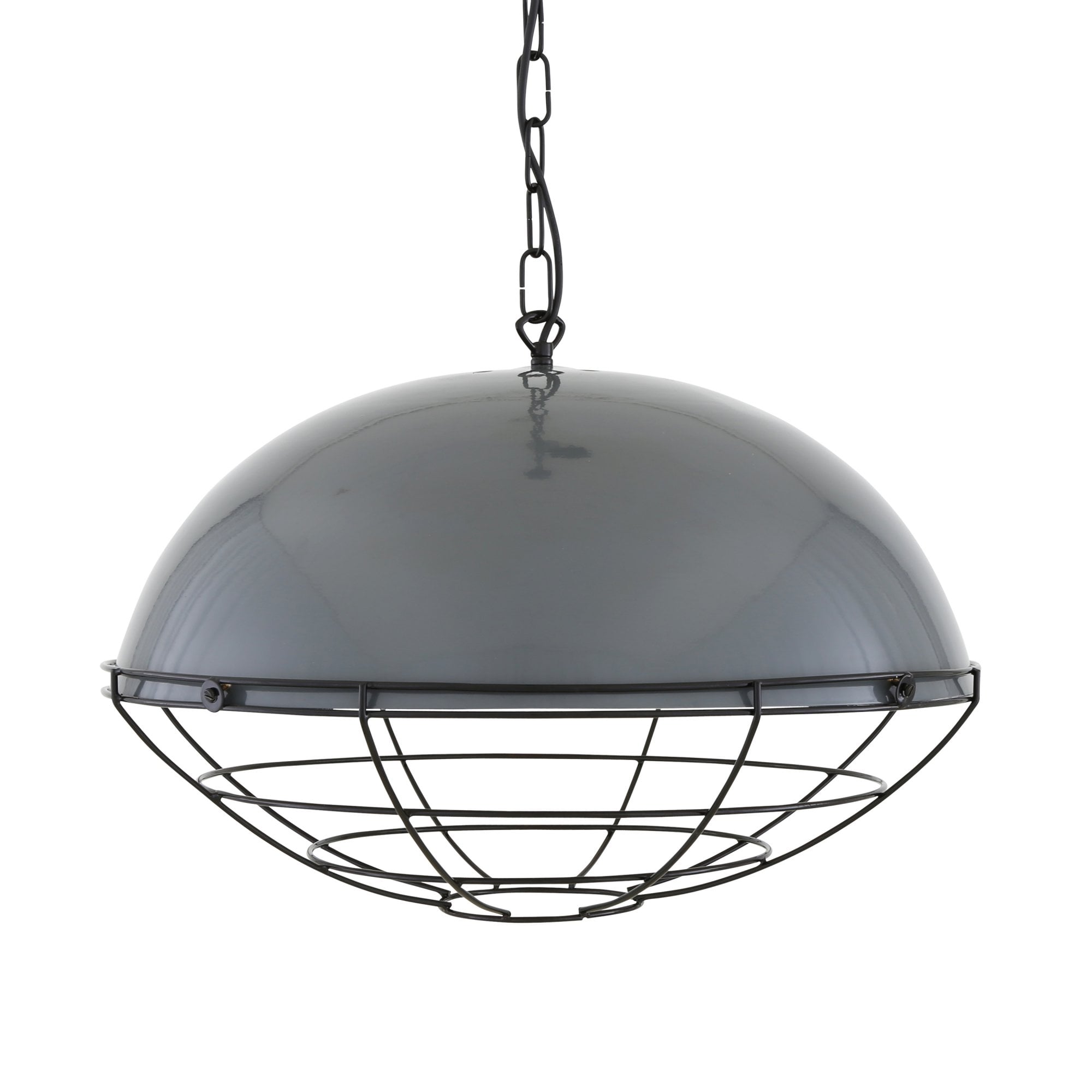 Austin Pendant, Black & White Inner| Black Cage