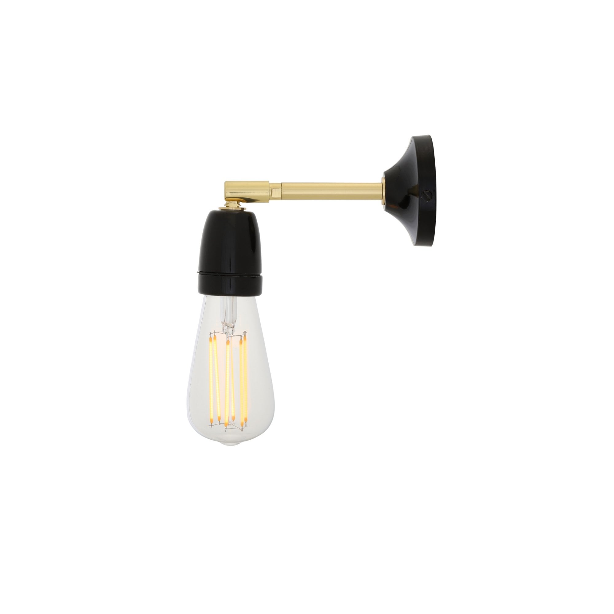 Cabra Wall Light, Black & Brass