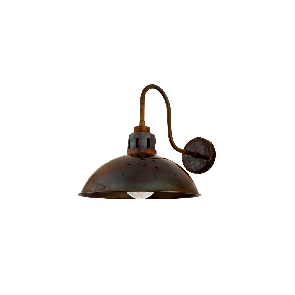 Talise Rustic industrial Wall Light Open Bowl Shade Surrounding