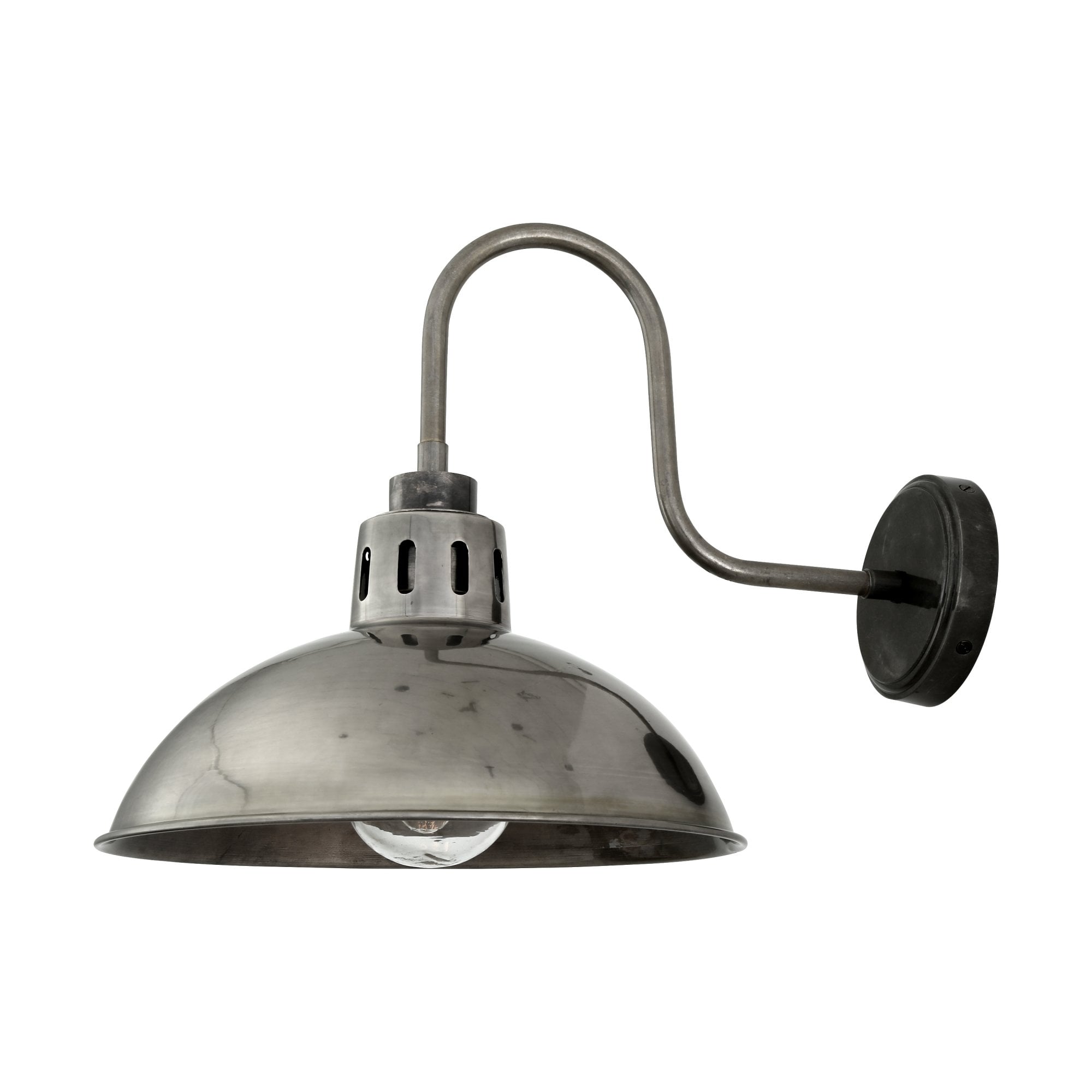 Talise Rustic industrial Wall Light Open Bowl Shade Surrounding