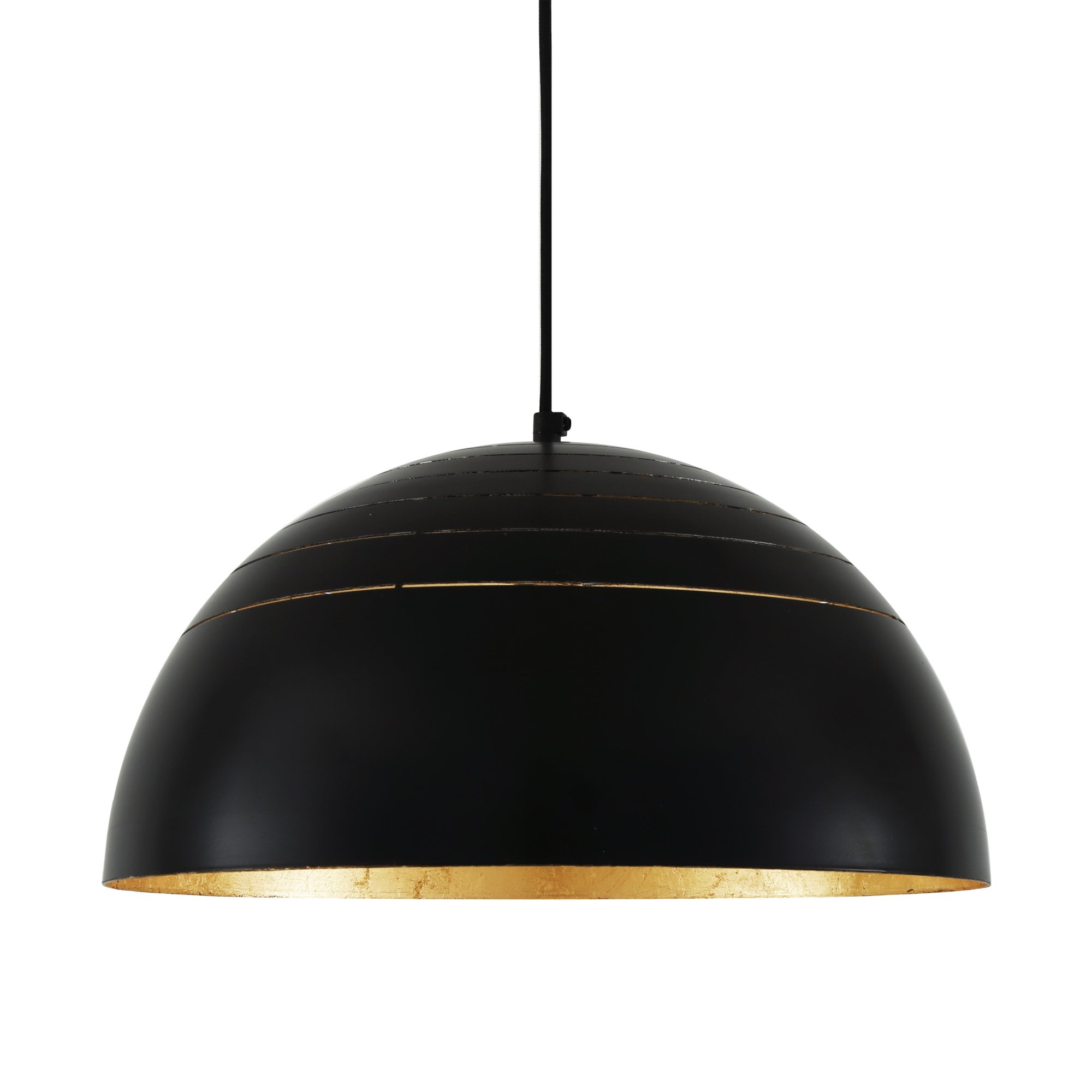 Midas Gold Leaf Pendant, Matt Black & Gold Leaf