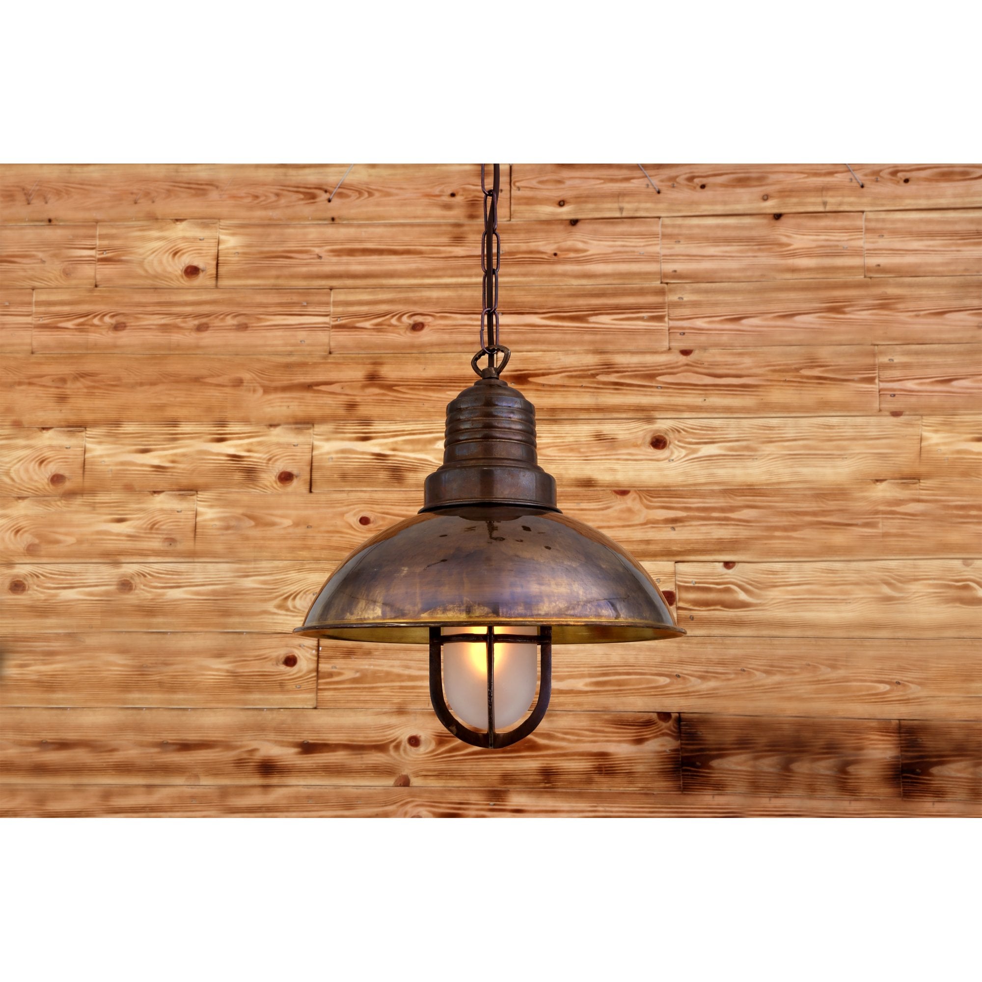 Tirana Deck Pendant Light, Ant Brass