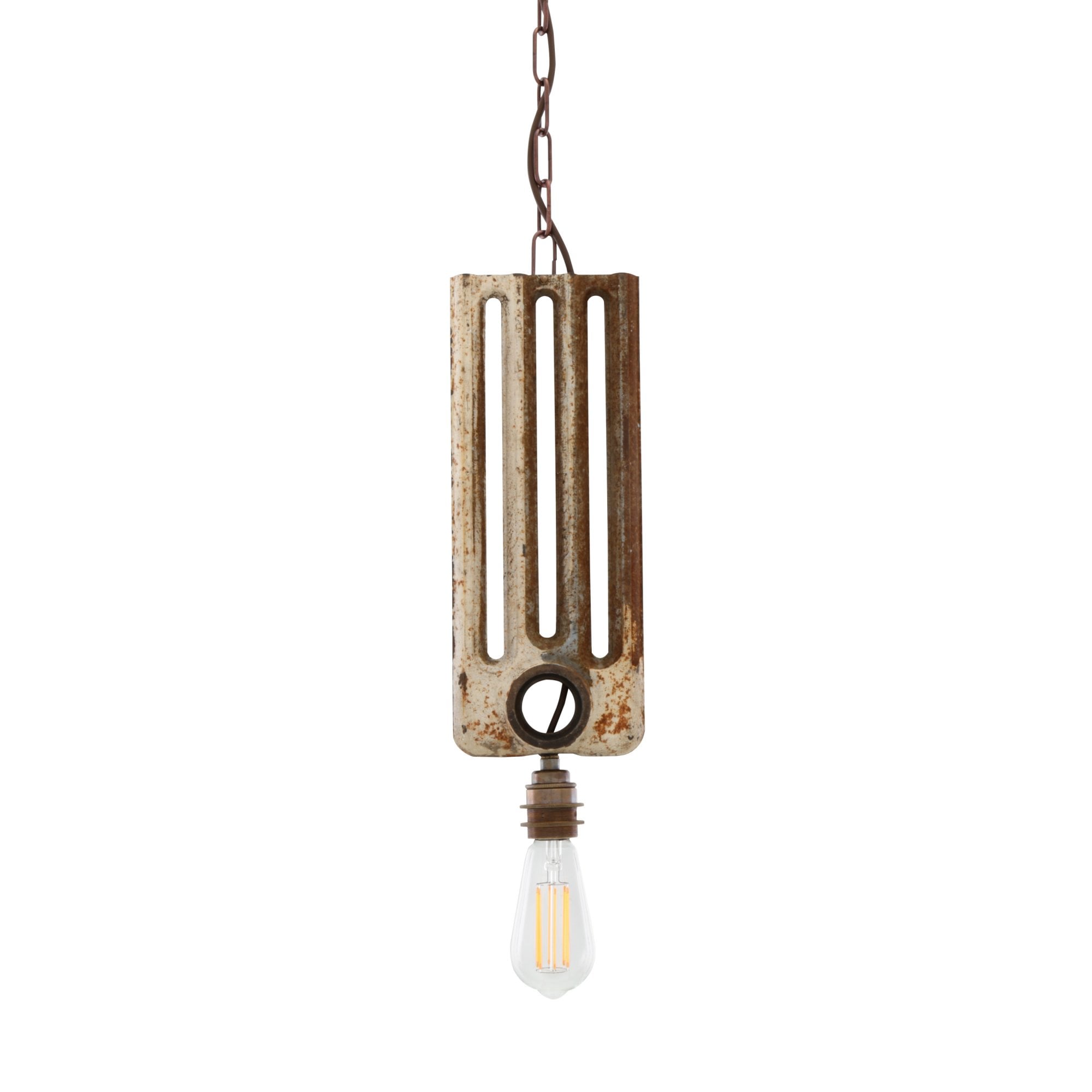 Rad Rustic Radiator Style Ceiling Pendant Open Bulb