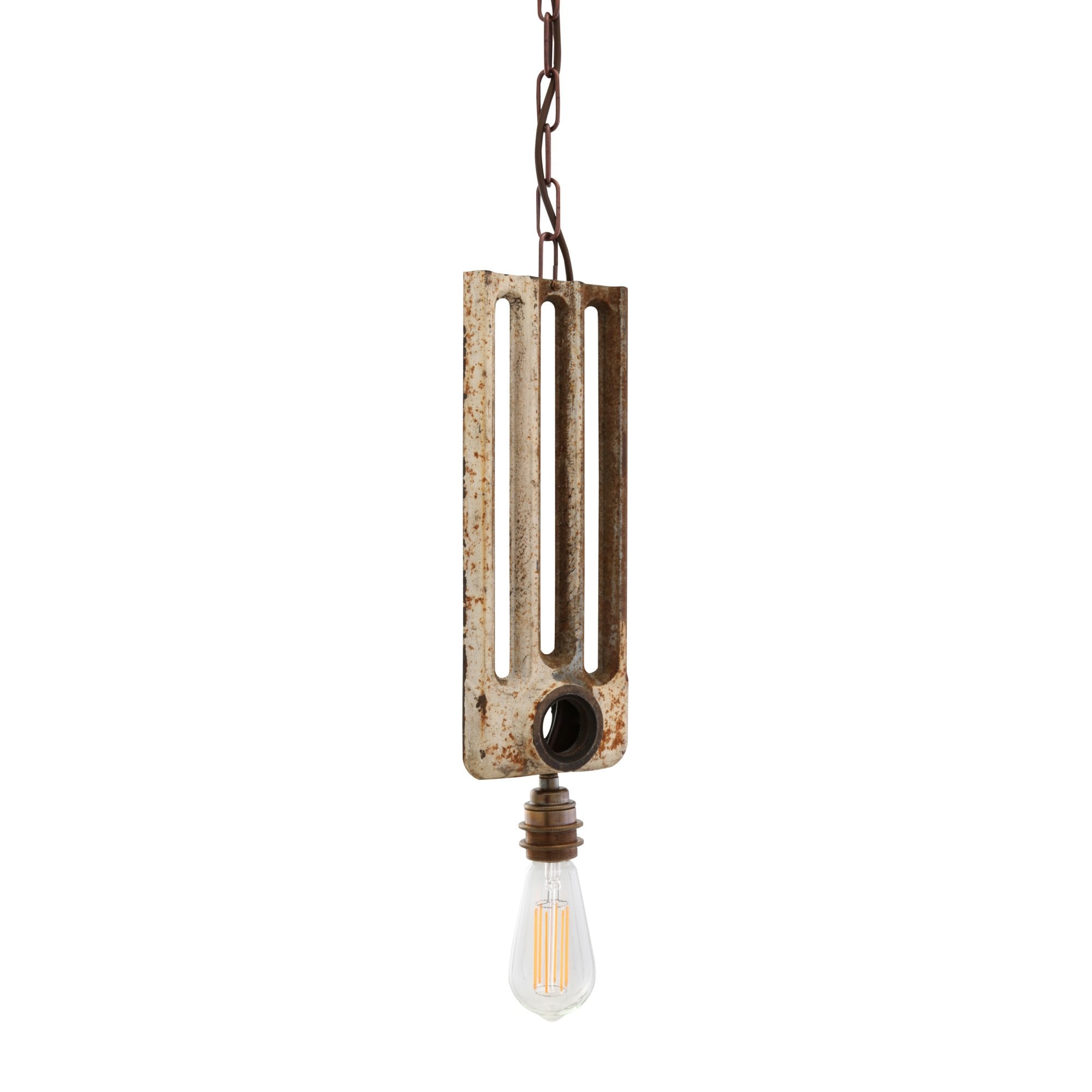 Rad Rustic Radiator Style Ceiling Pendant Open Bulb