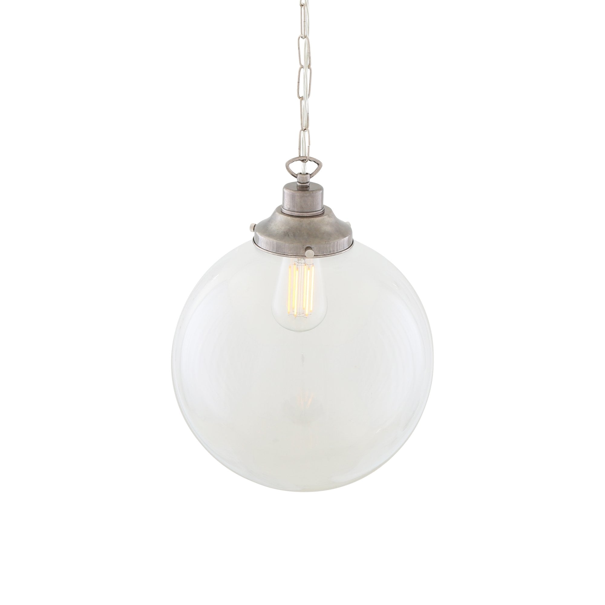 Raid Antique Clear Globe Glass Hanging Ceiling Pendant Light