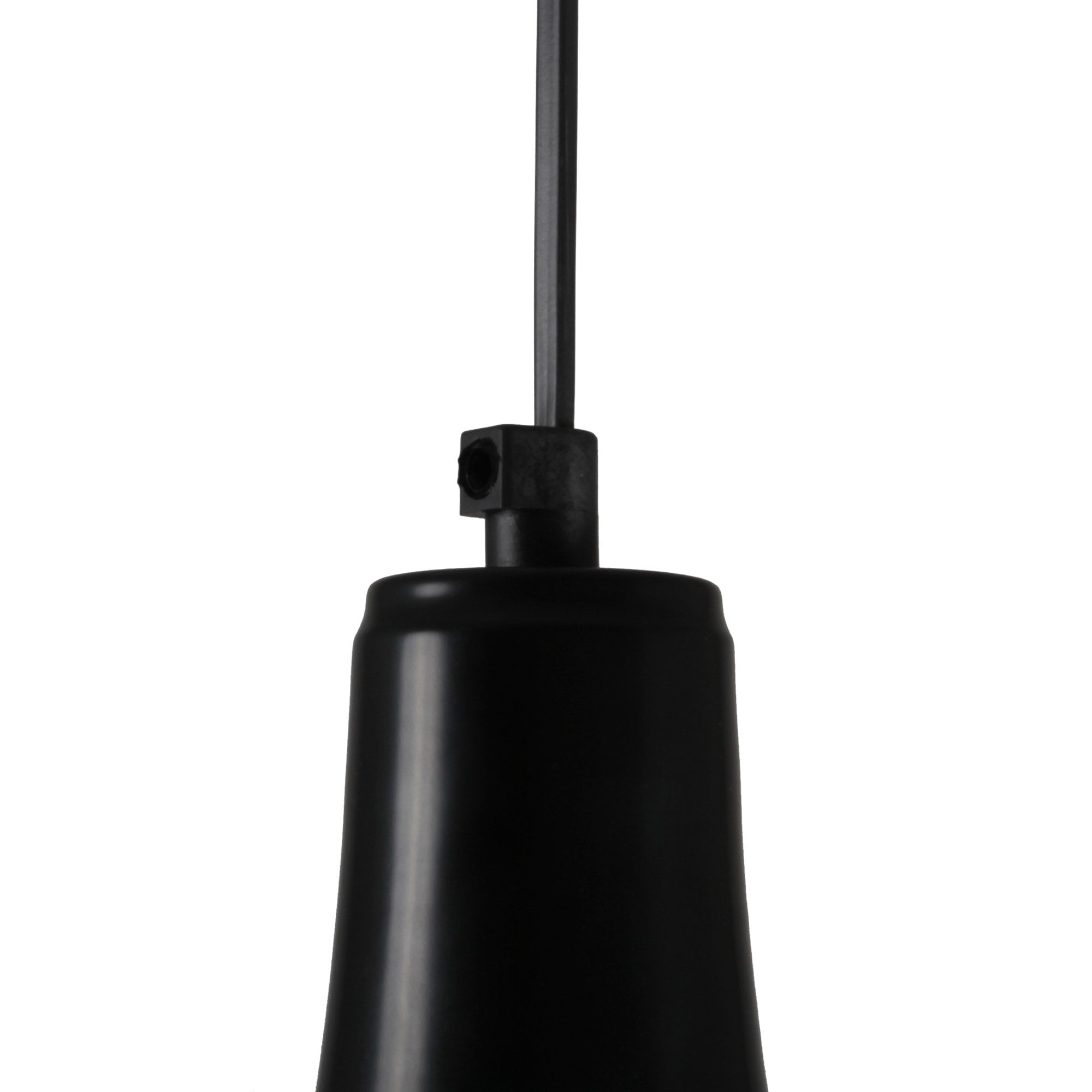 Fatima Moroccan Pendant, Matt Black & Brushed Brass