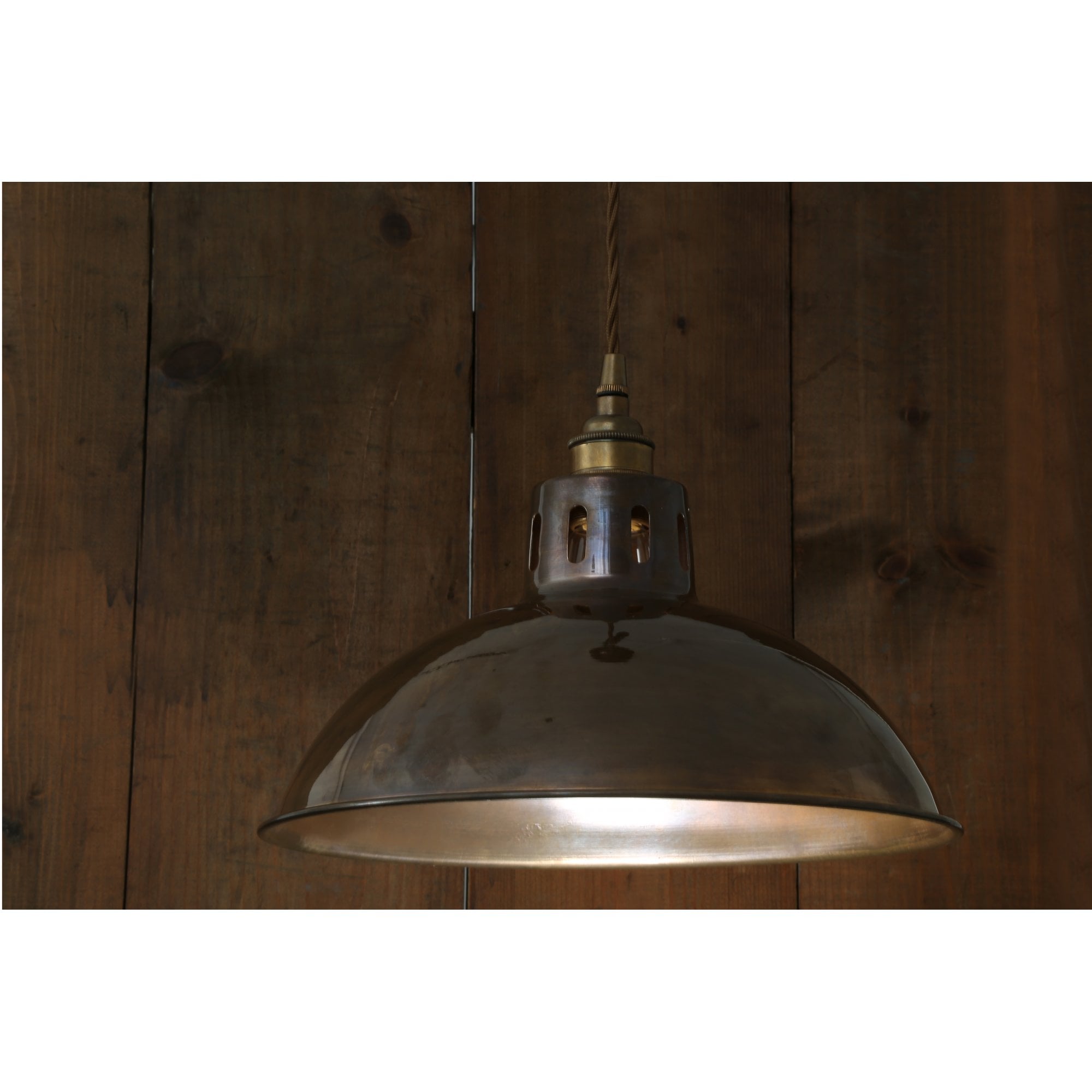 Paris Industrial Pendant, Antique Brass