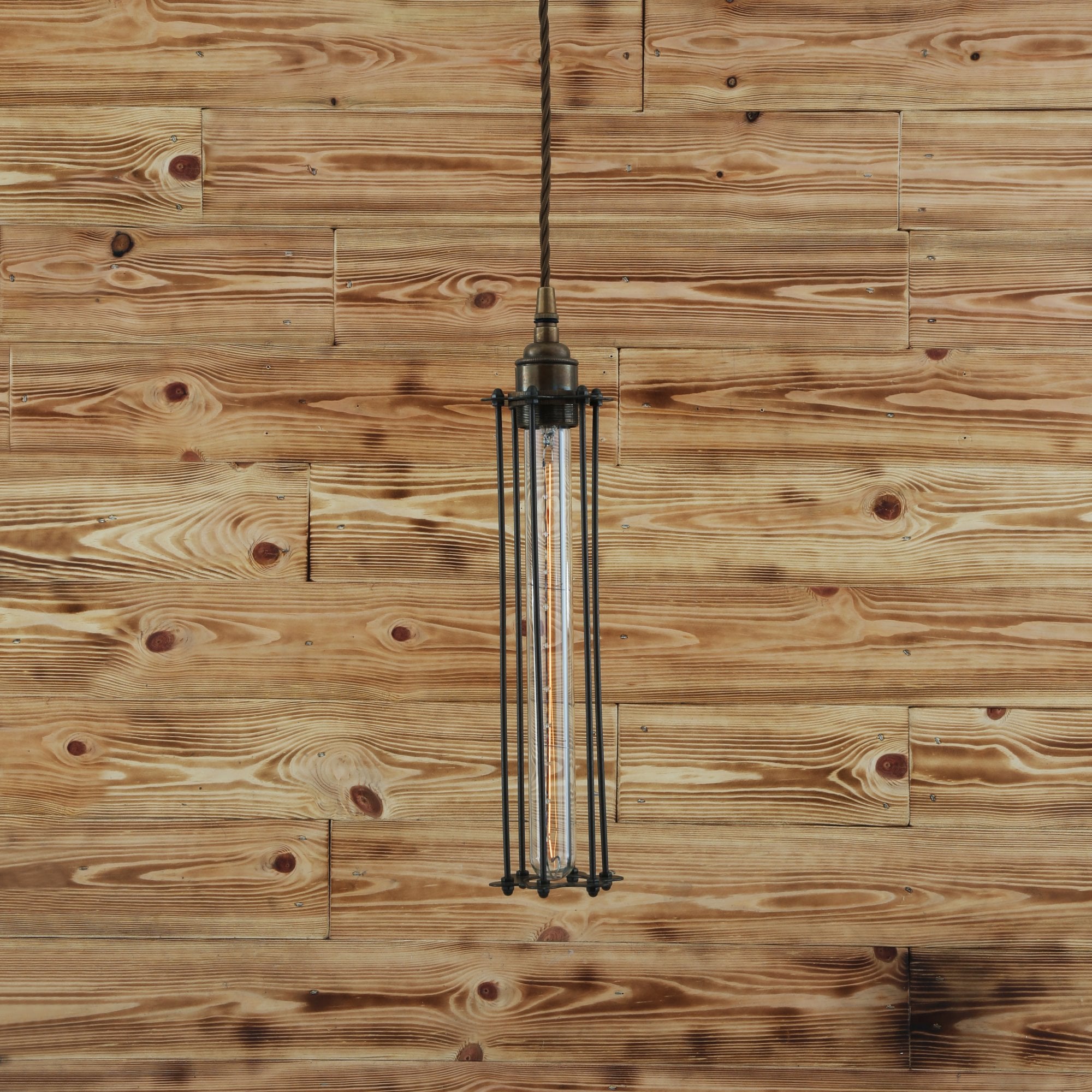 Beirut Pendant, Antique Brass & Bronze Cage