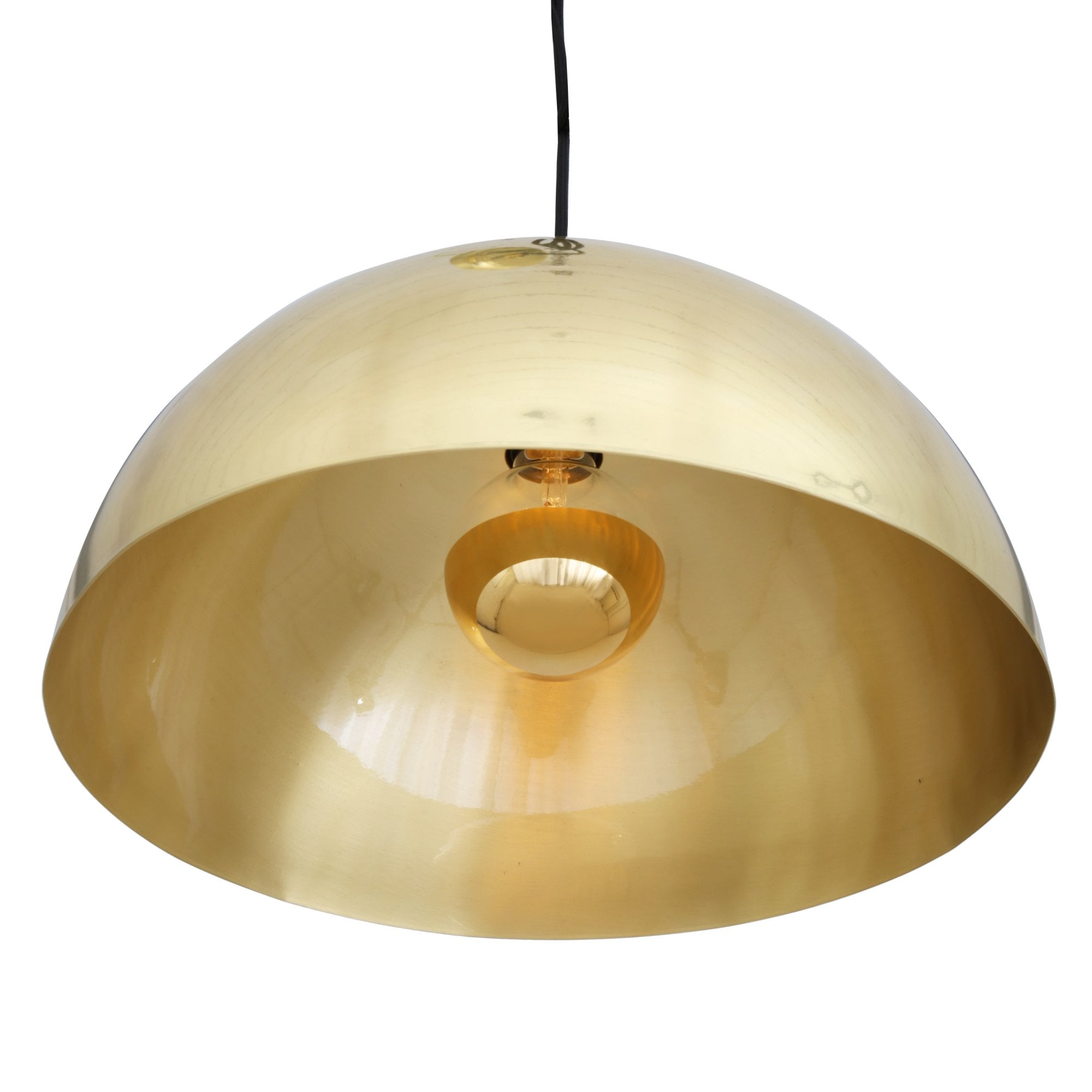 Maua Traditional Brass Open Bowl Ceiling Pendant Light