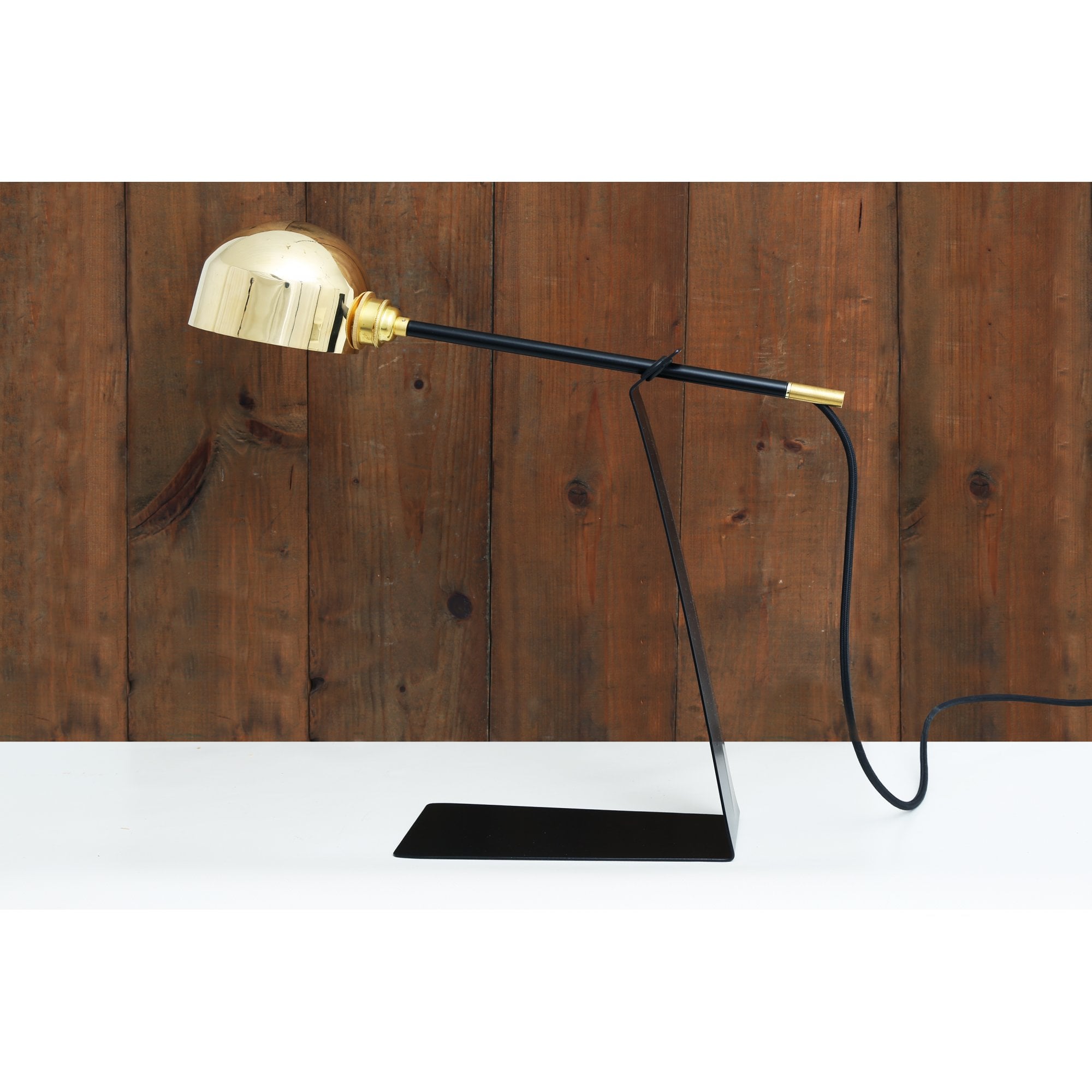 Kingston Table Lamp, Polished Brass & Matt Black