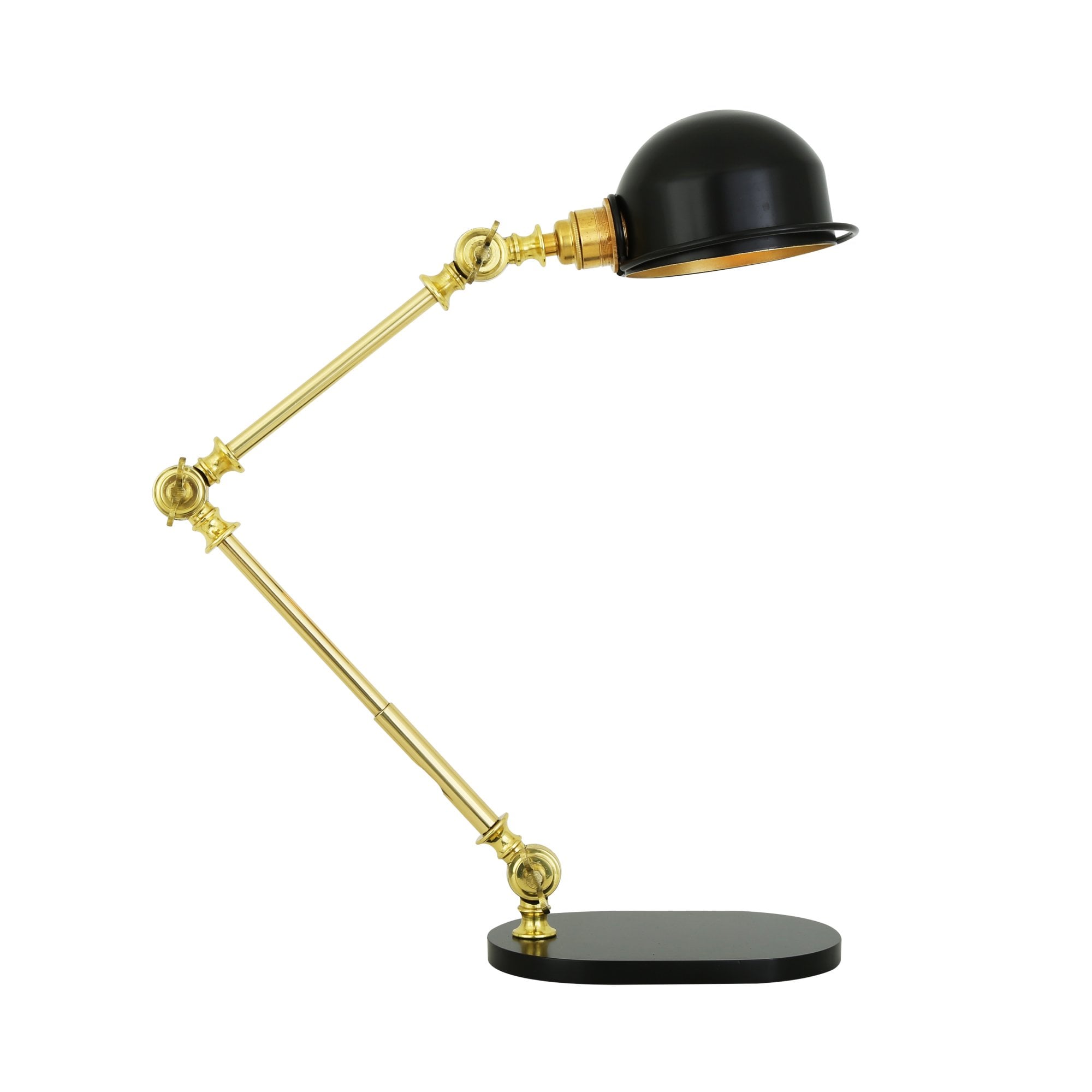 Puhos Table Lamp, Polished Brass & Matt Black