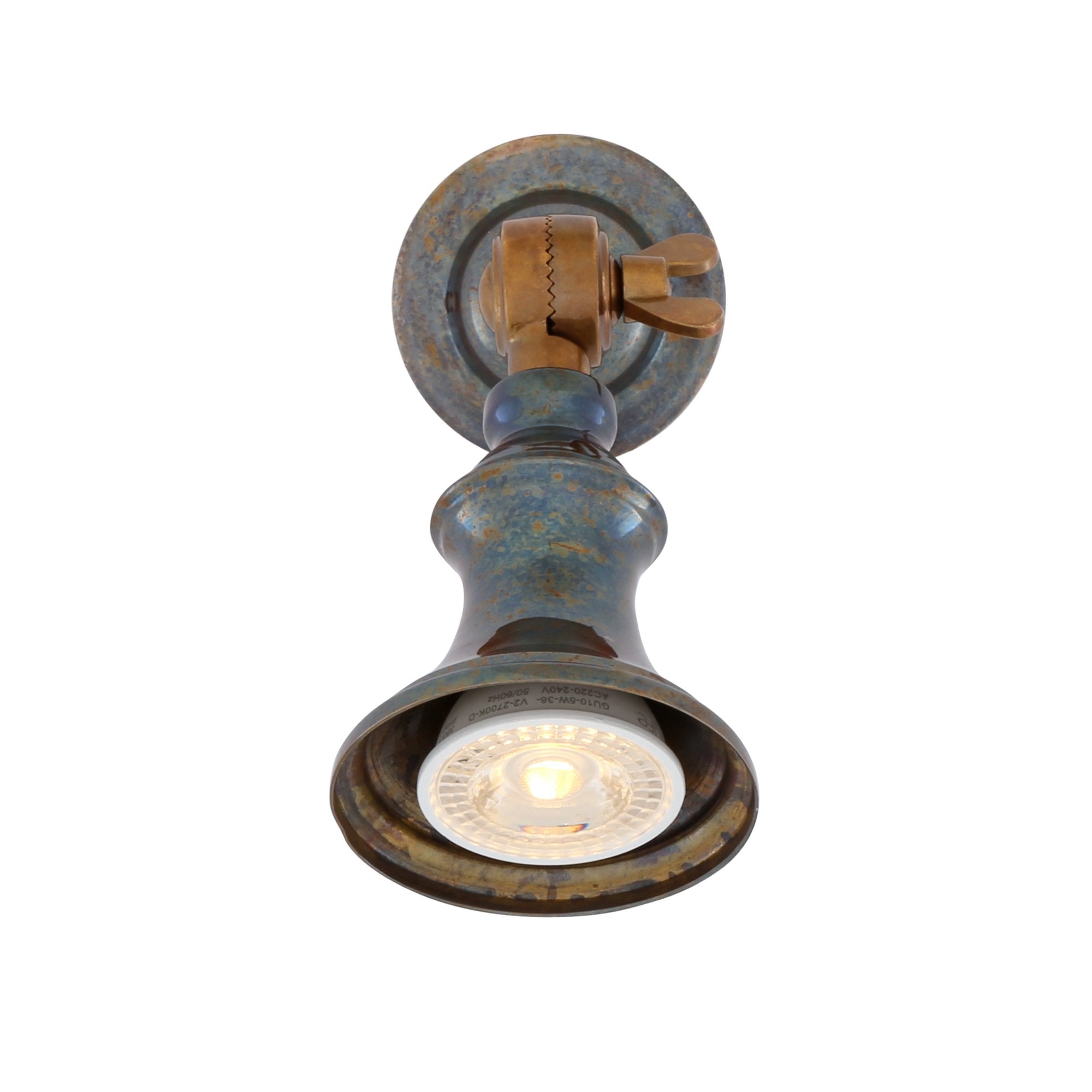 Traditional Trumpet Style Vintage Spotlight, Ant Brass