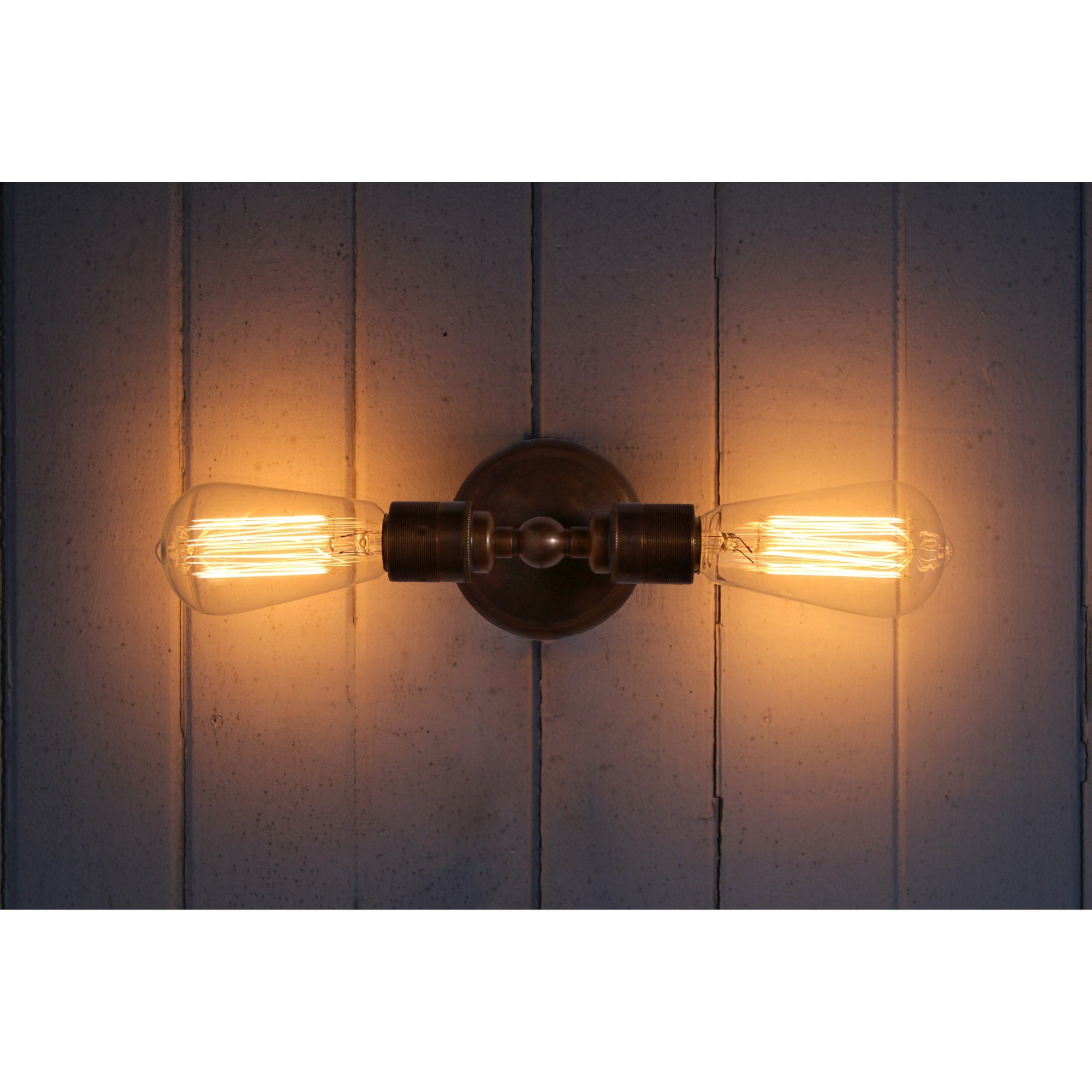 Lome Vintage Double wall light, Antique Brass