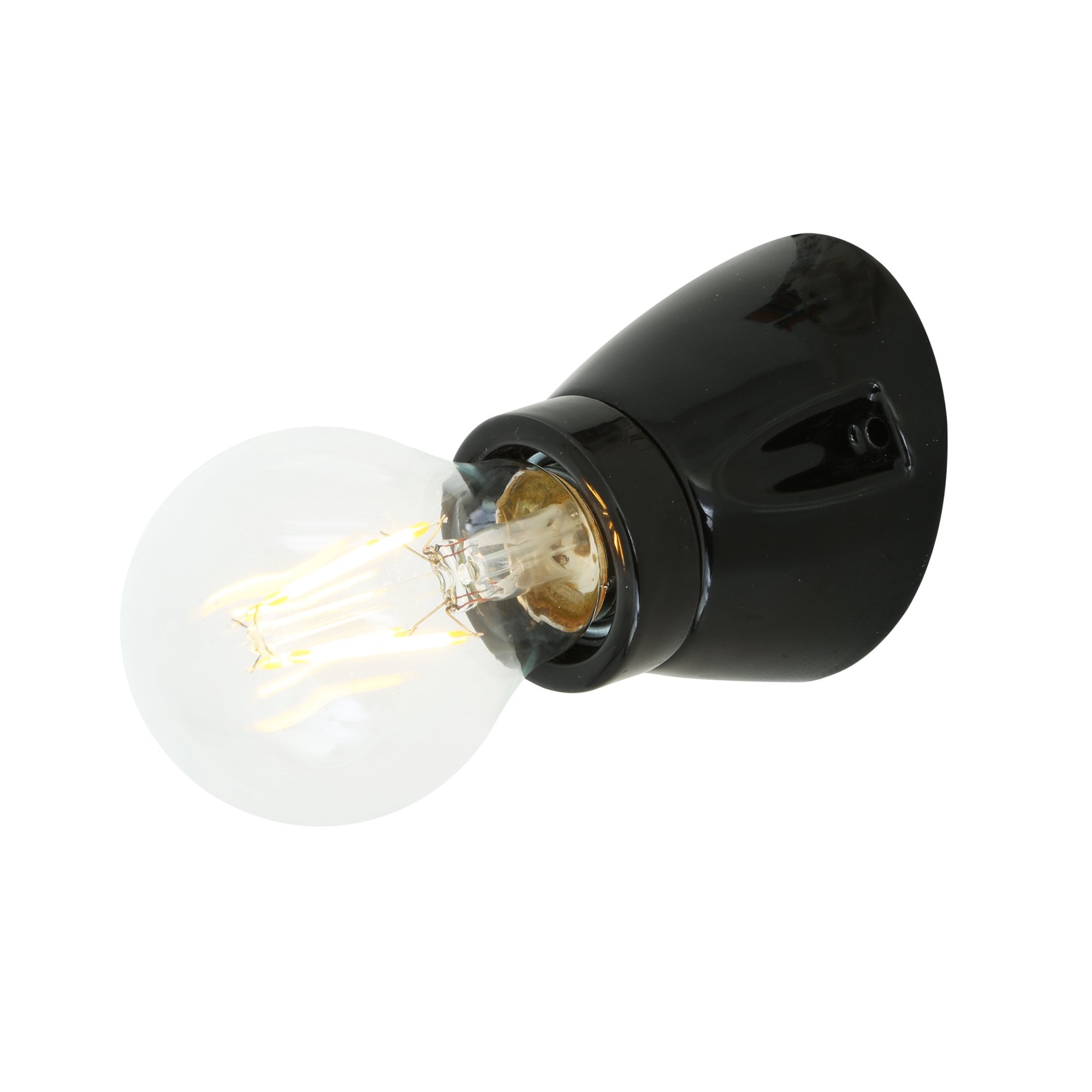 Baltimore Angled Flush Light Fitting, Black