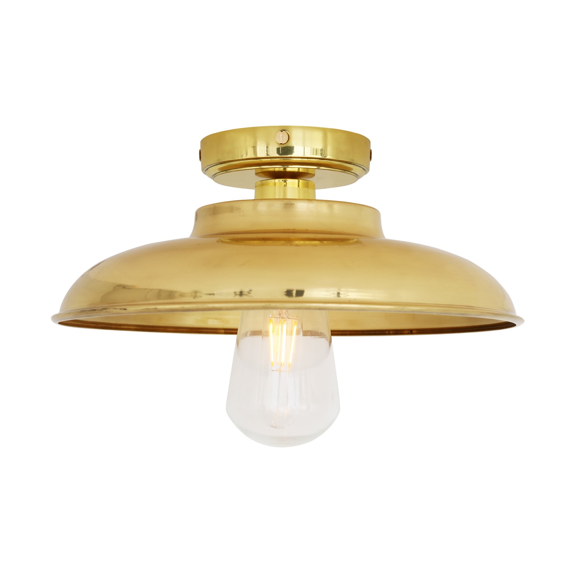 Darya Ceiling Light, Antique Brass, Clear Glass