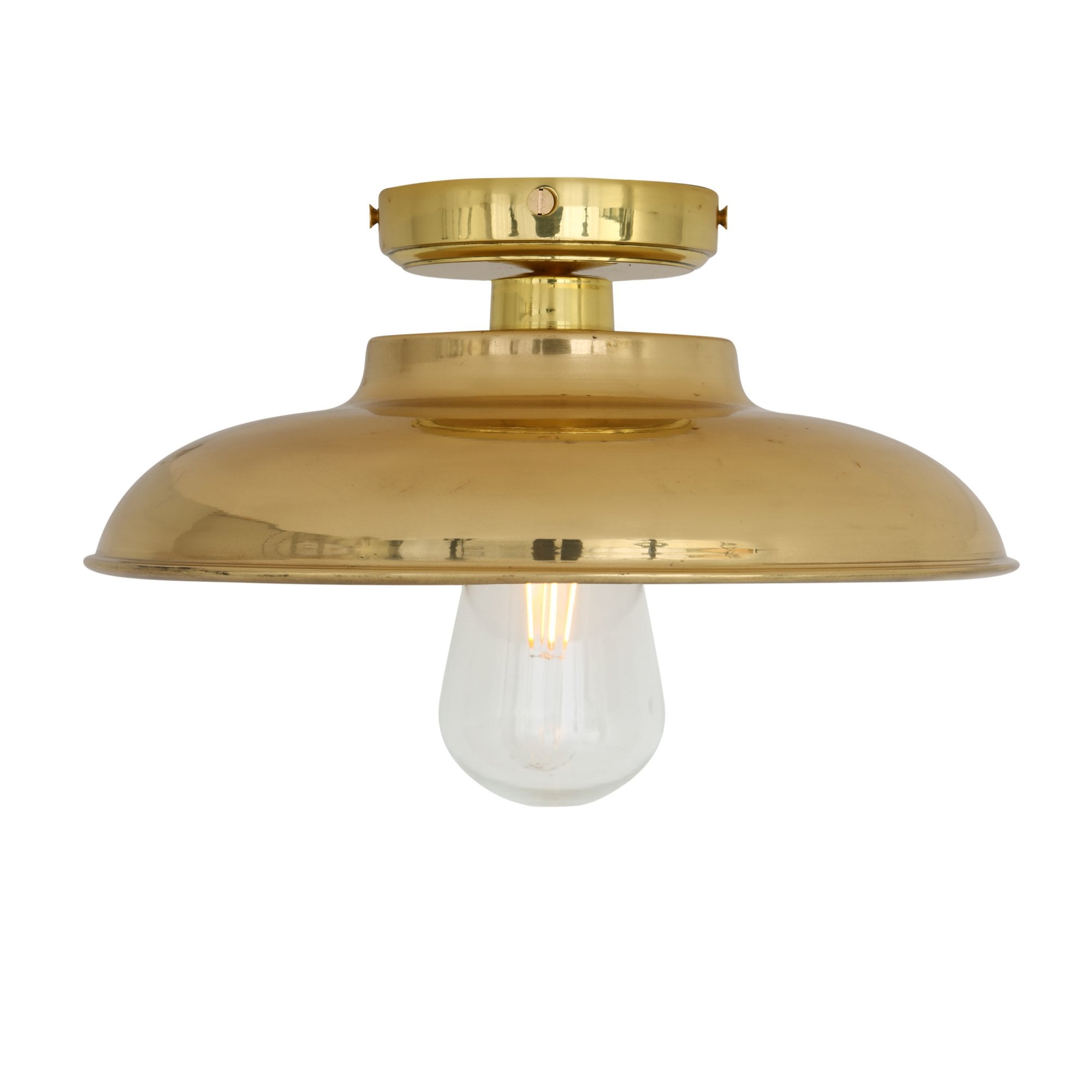 Darya Ceiling Light, Antique Brass, Clear Glass