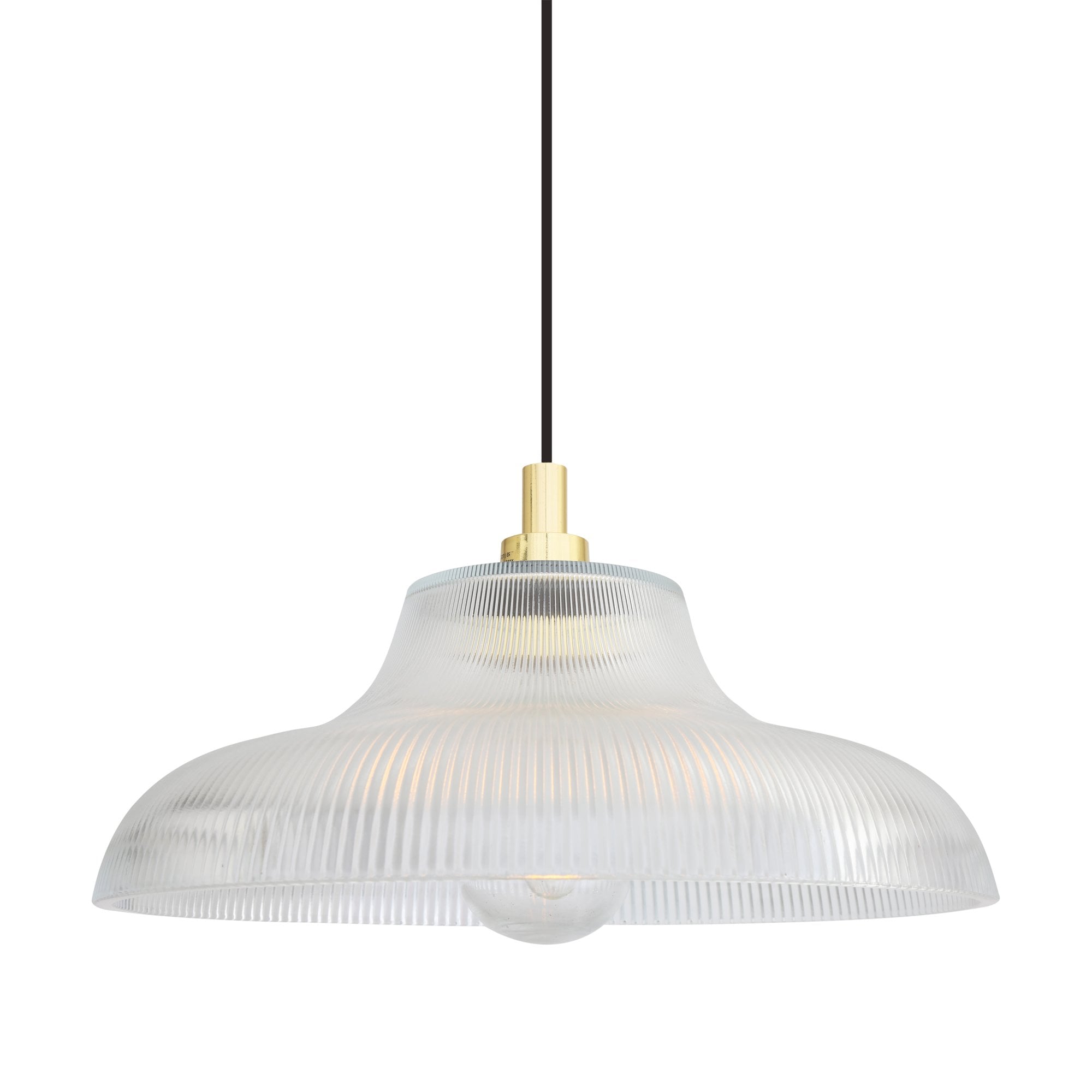 Aquarius 40cm Pendant Light, Antique Brass, Clear Glass