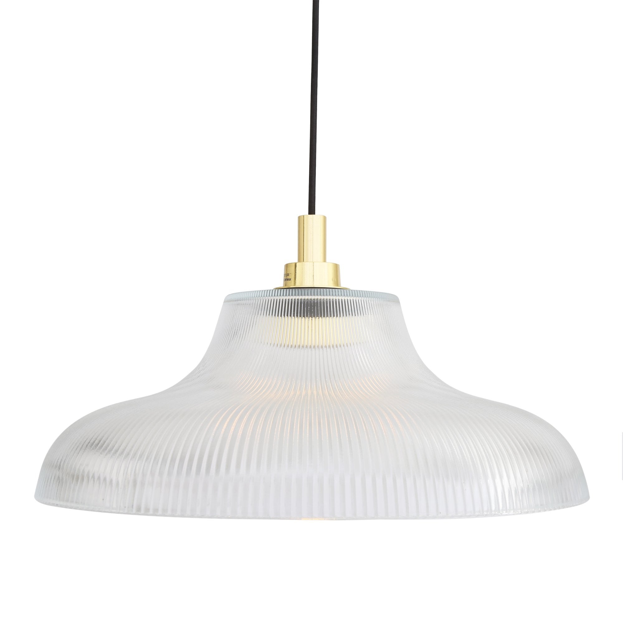 Aquarius 40cm Pendant Light, Antique Brass, Clear Glass