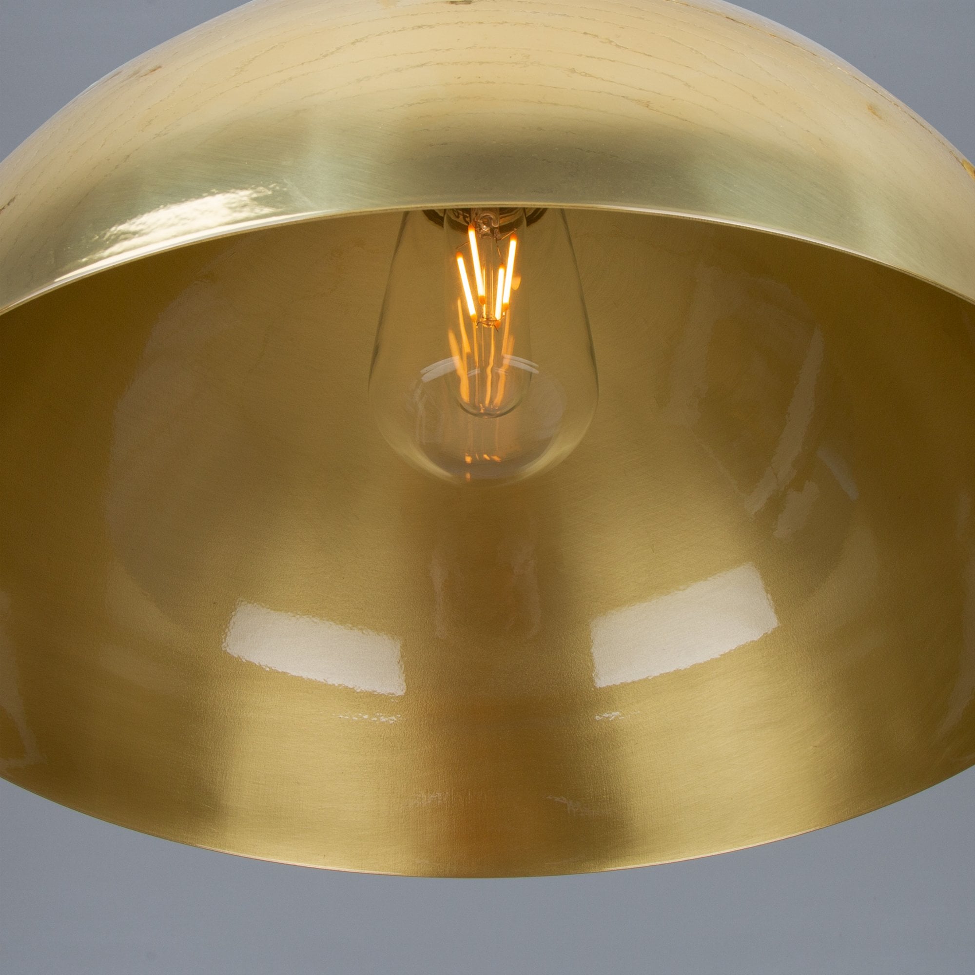 Hydra 40cm Pendant Light, Antique Brass, Clear Glass