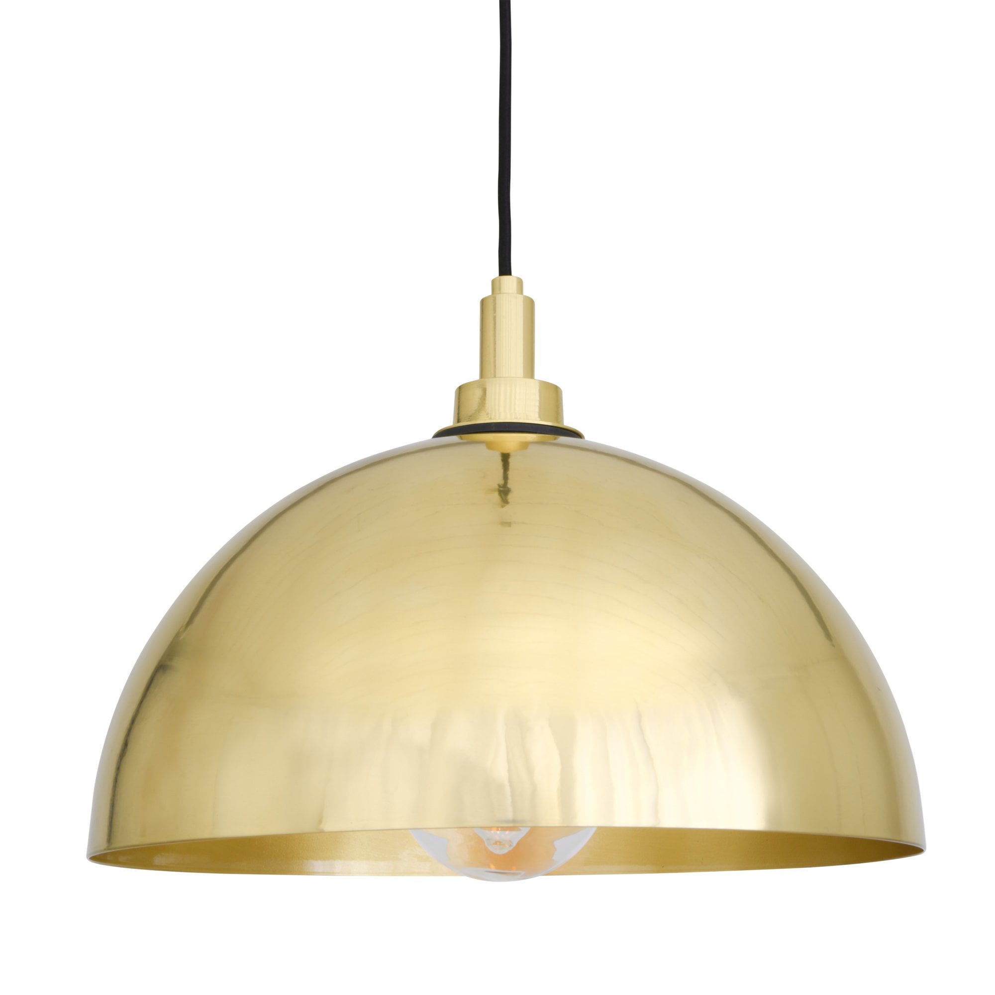 Hydra 30cm Pendant Light, Antique Brass, Clear Glass