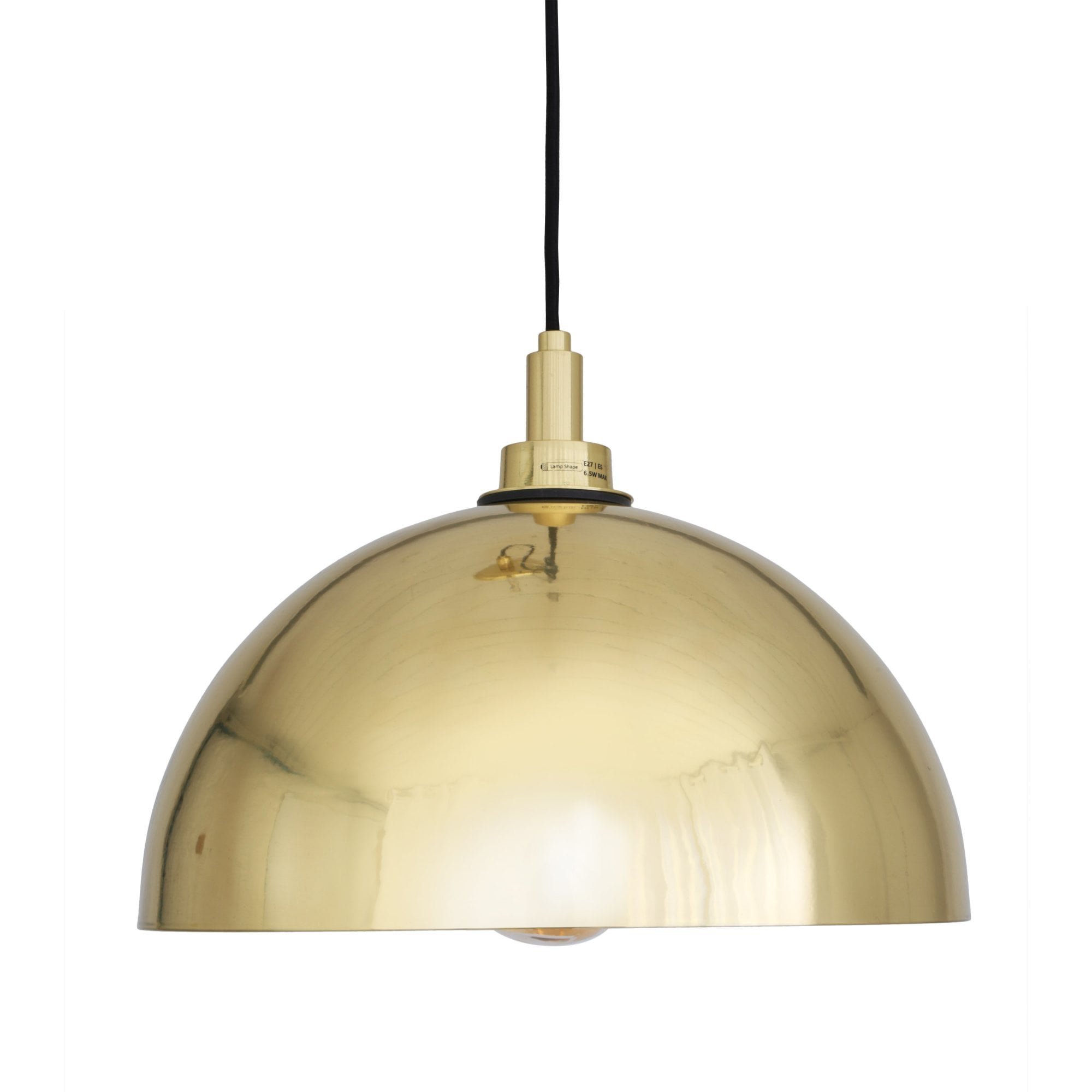 Hydra 30cm Pendant Light, Antique Brass, Clear Glass