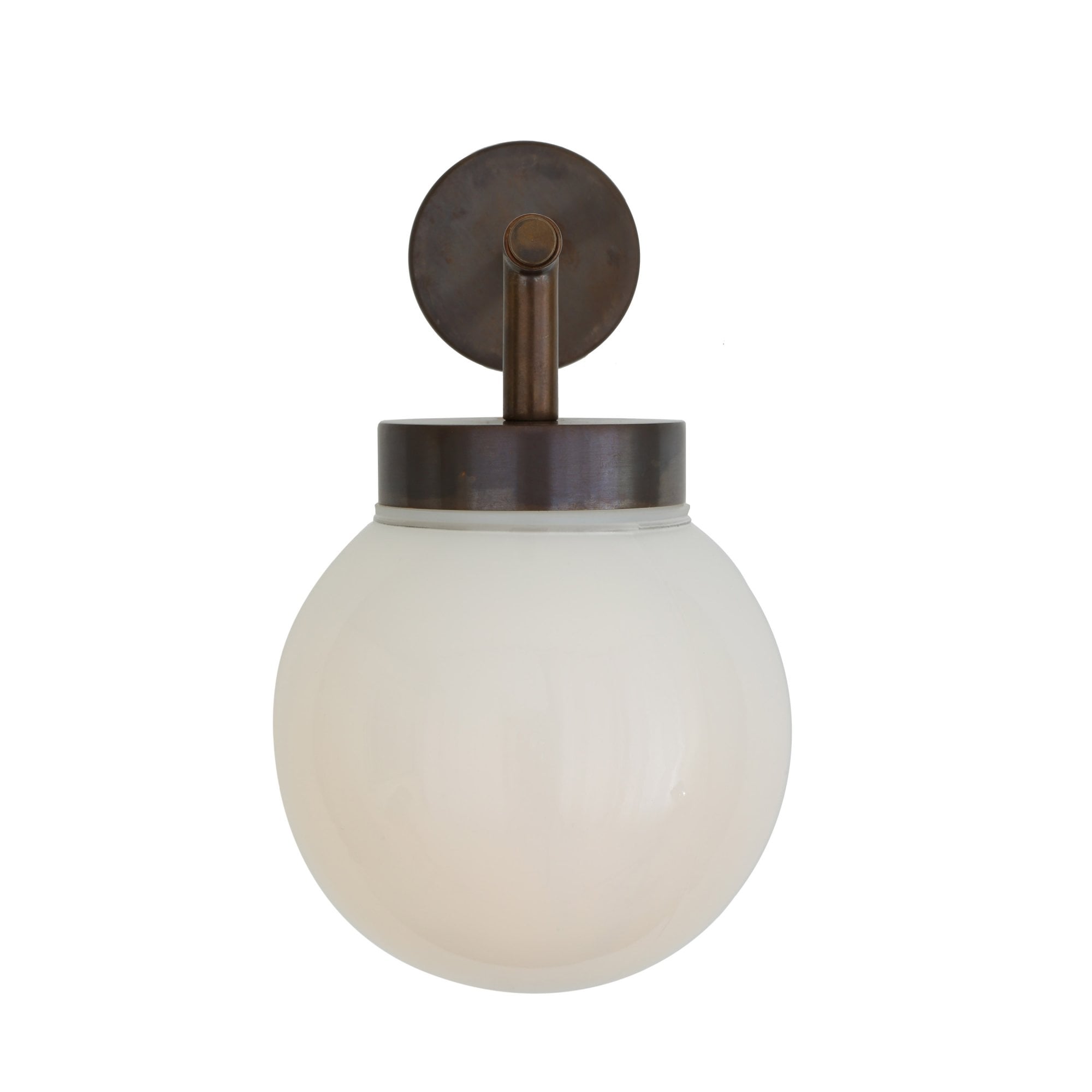 Marin Wall Light, Antique Brass, Clear Glass