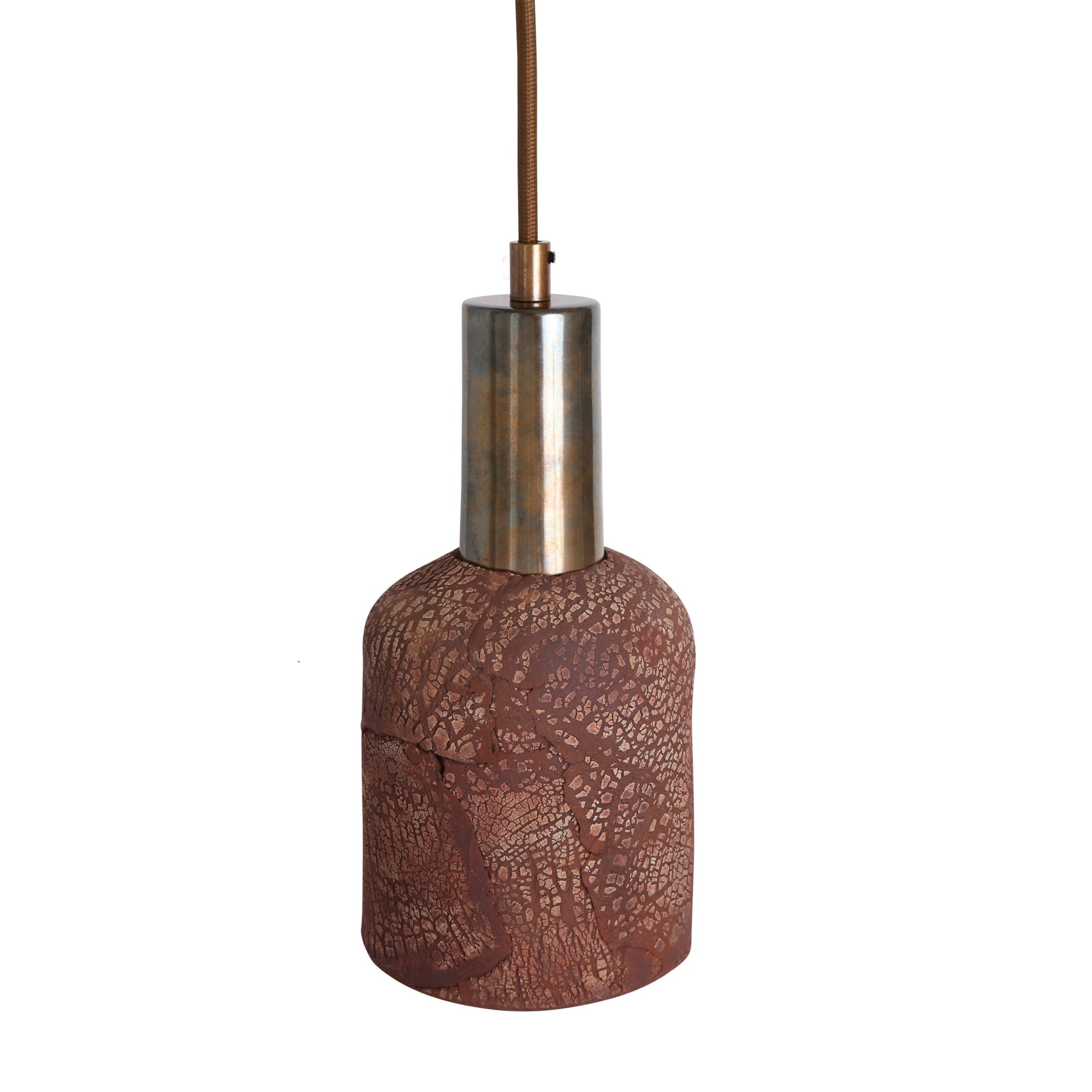 Osier Pendant - Red Iron, Antique Brass