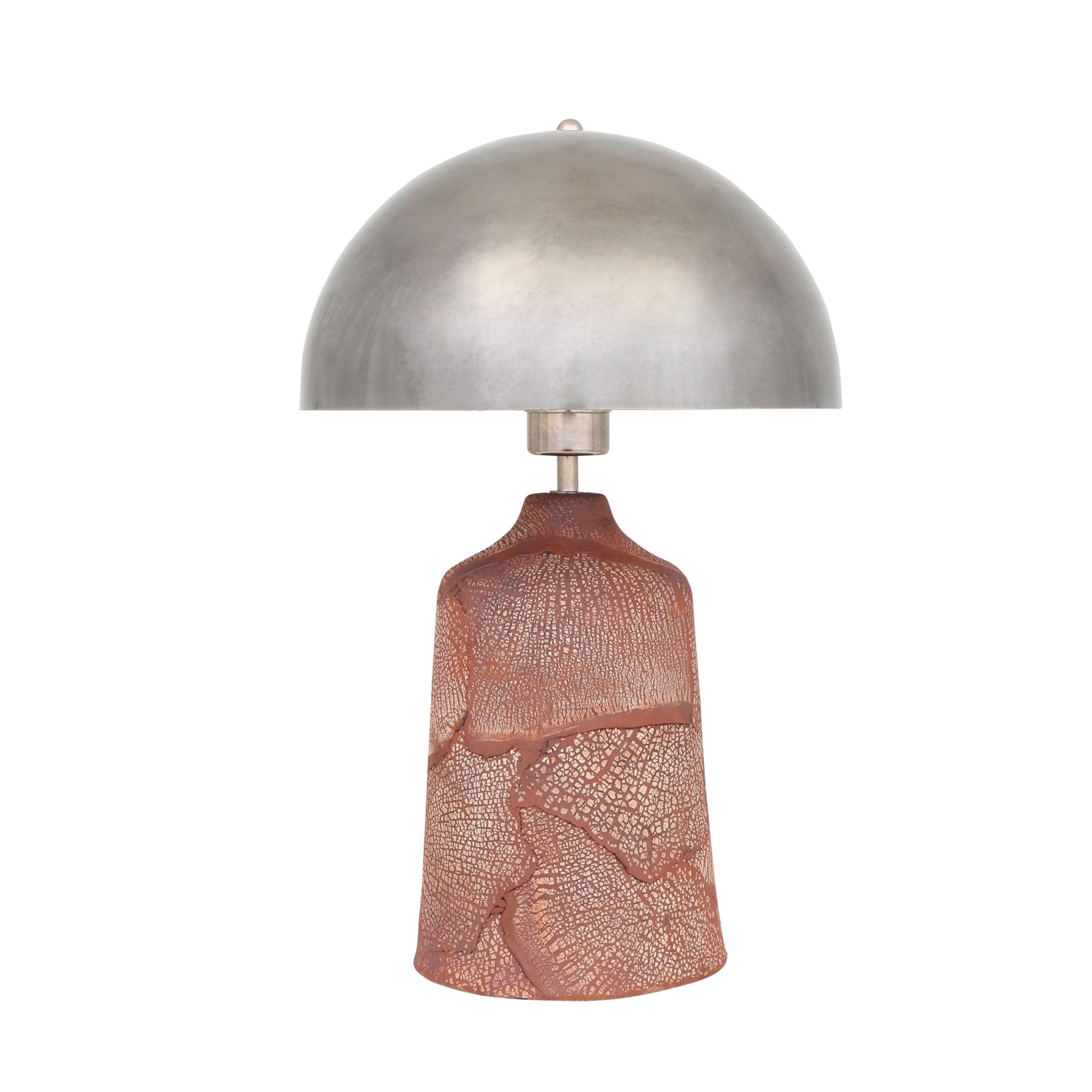 Cassia Table Lamp - Red Iron, Antique Brass