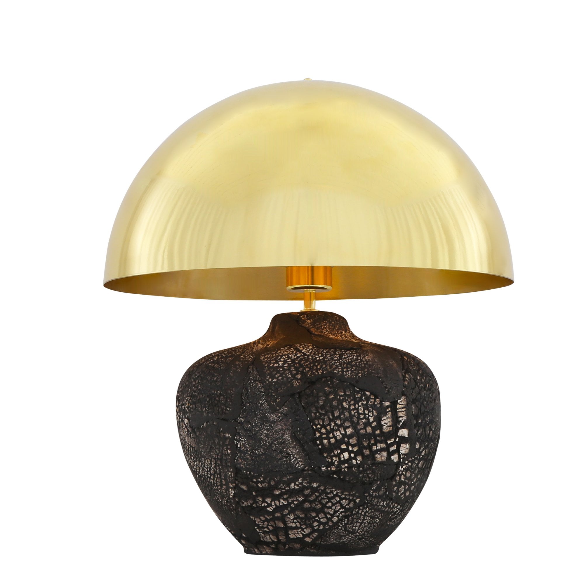 Lawson Table lamp - Black Clay, Antique Brass