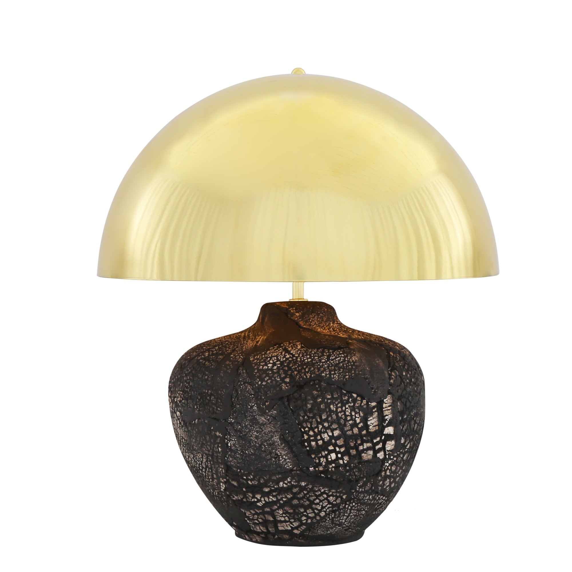 Lawson Table lamp - Black Clay, Antique Brass