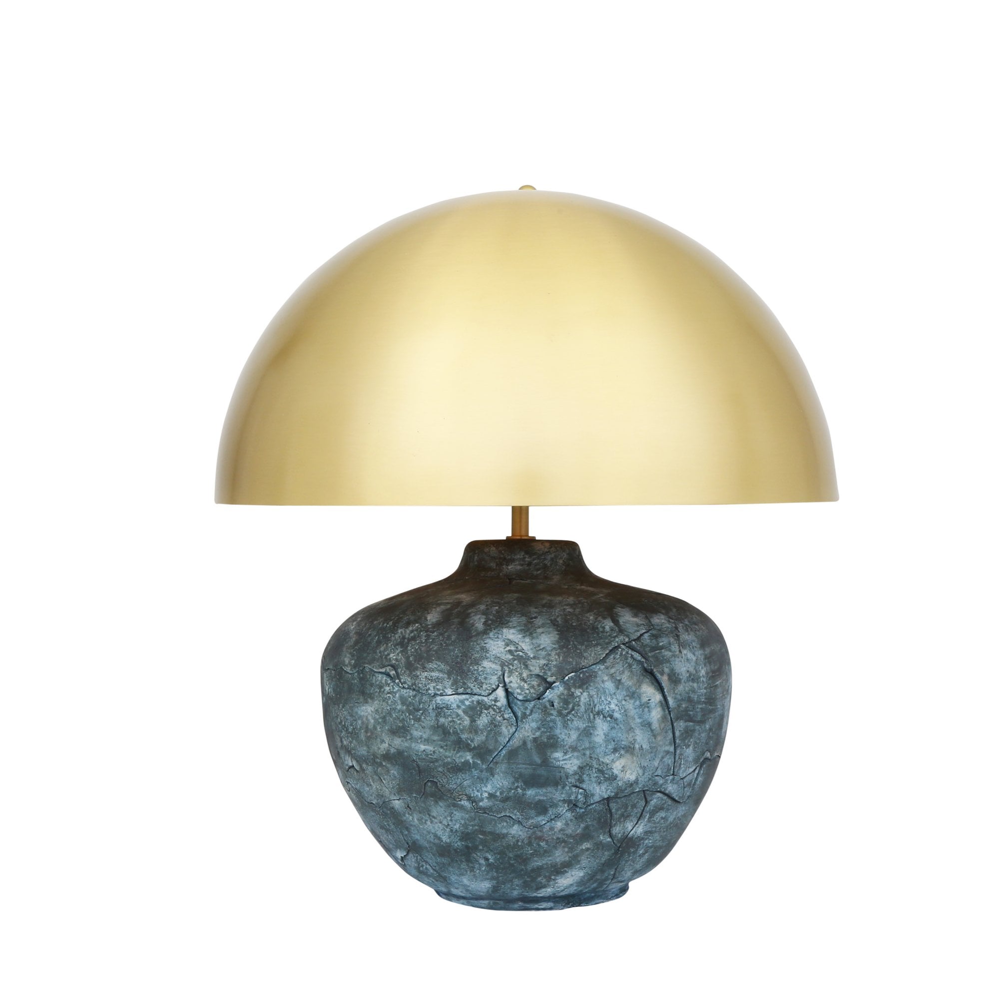 Lawson Table Lamp - Blue Clay, Antique Brass