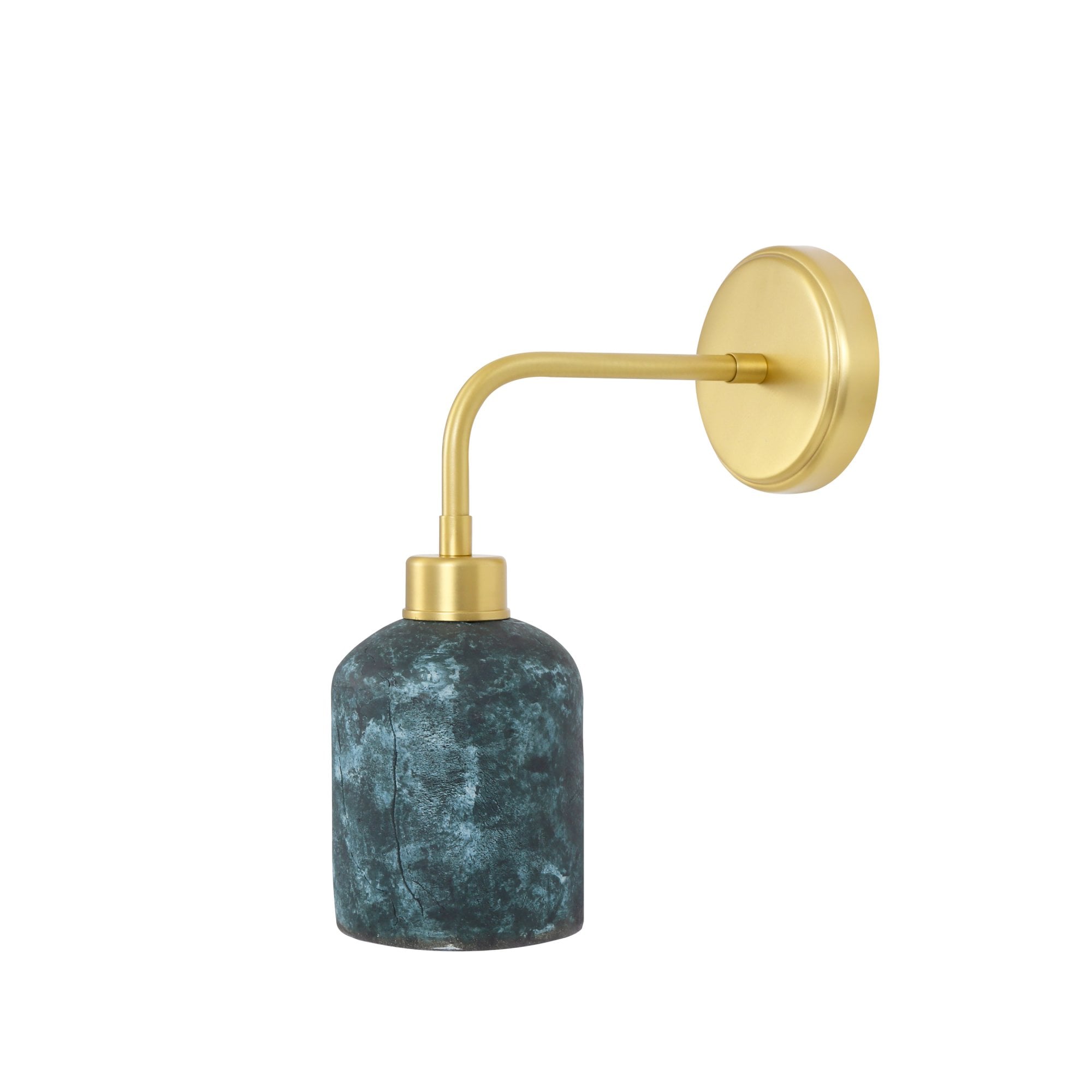 Osier Wall Light - Blue Earth l Antique Brass