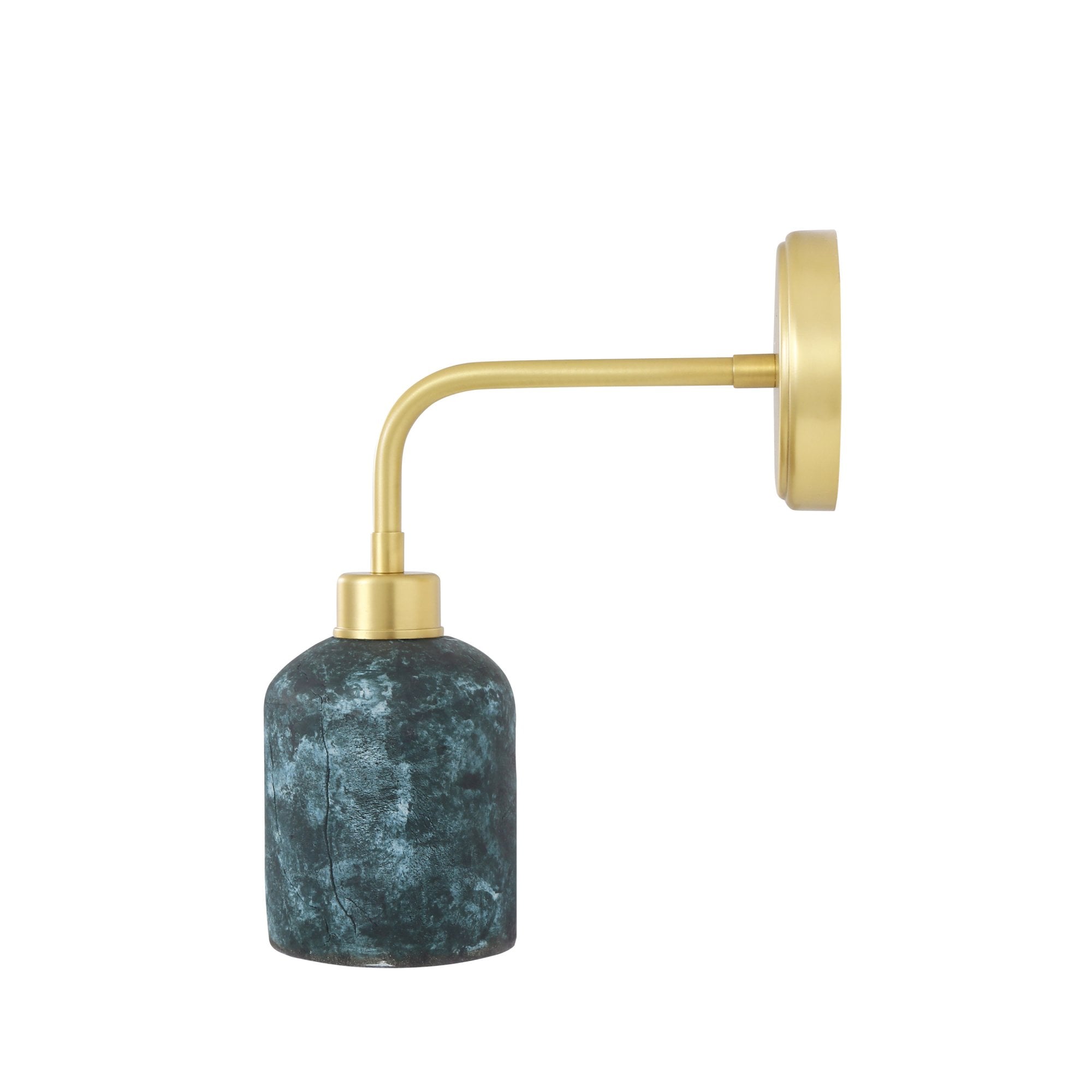 Osier Wall Light - Blue Earth l Antique Brass