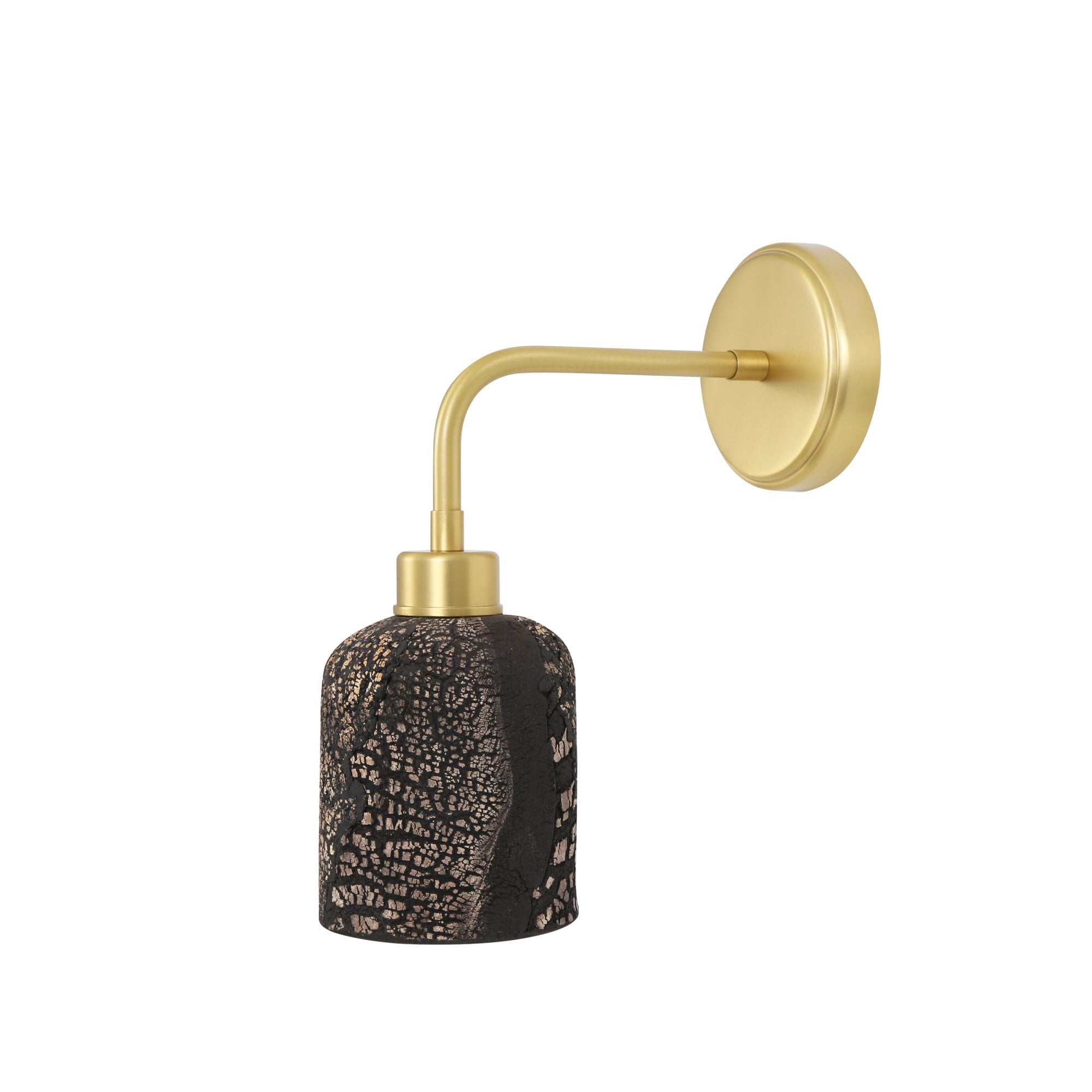 Osier Wall Light - Black Clay l Antique Brass