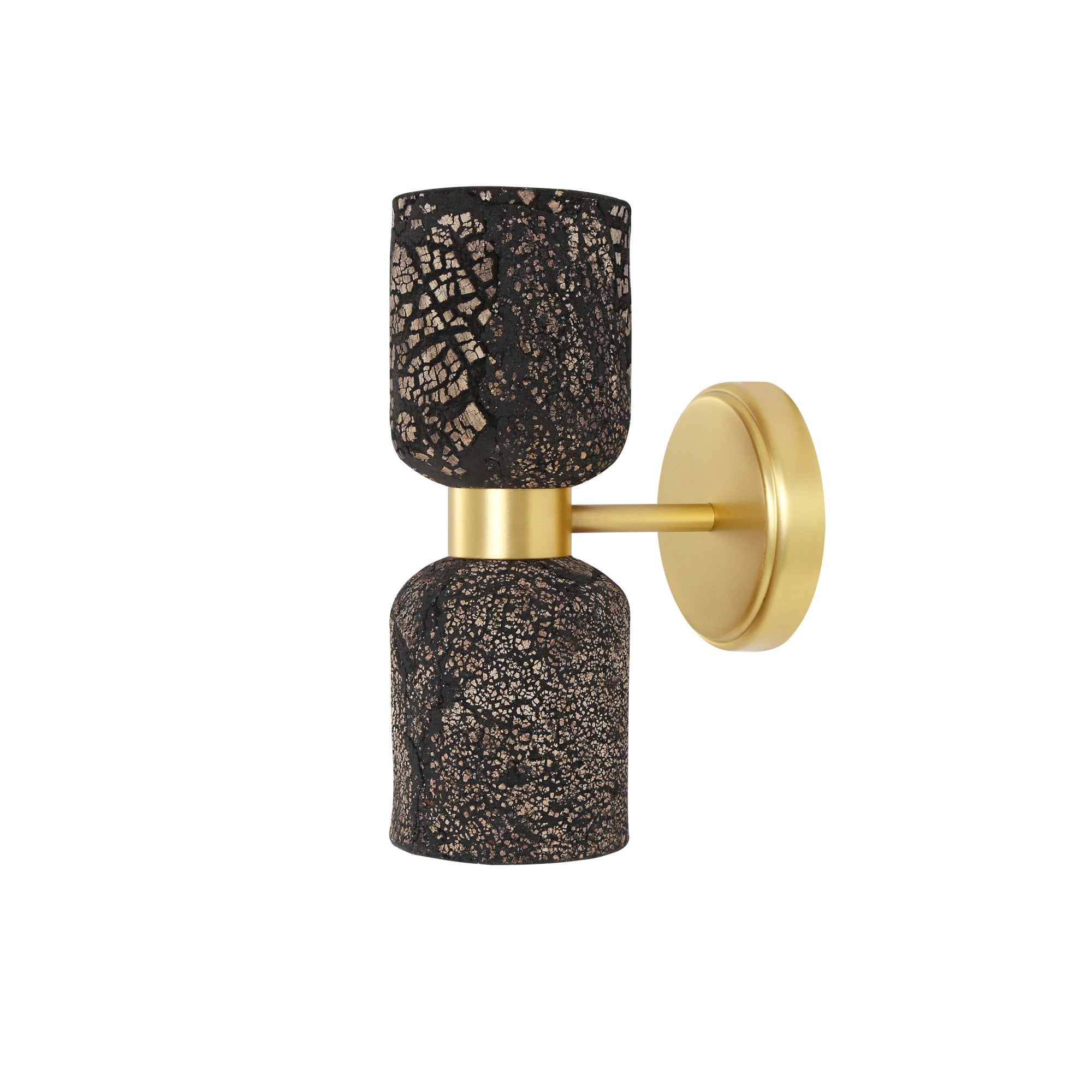 Sakura Wall Light - Black Clay l Antique Brass