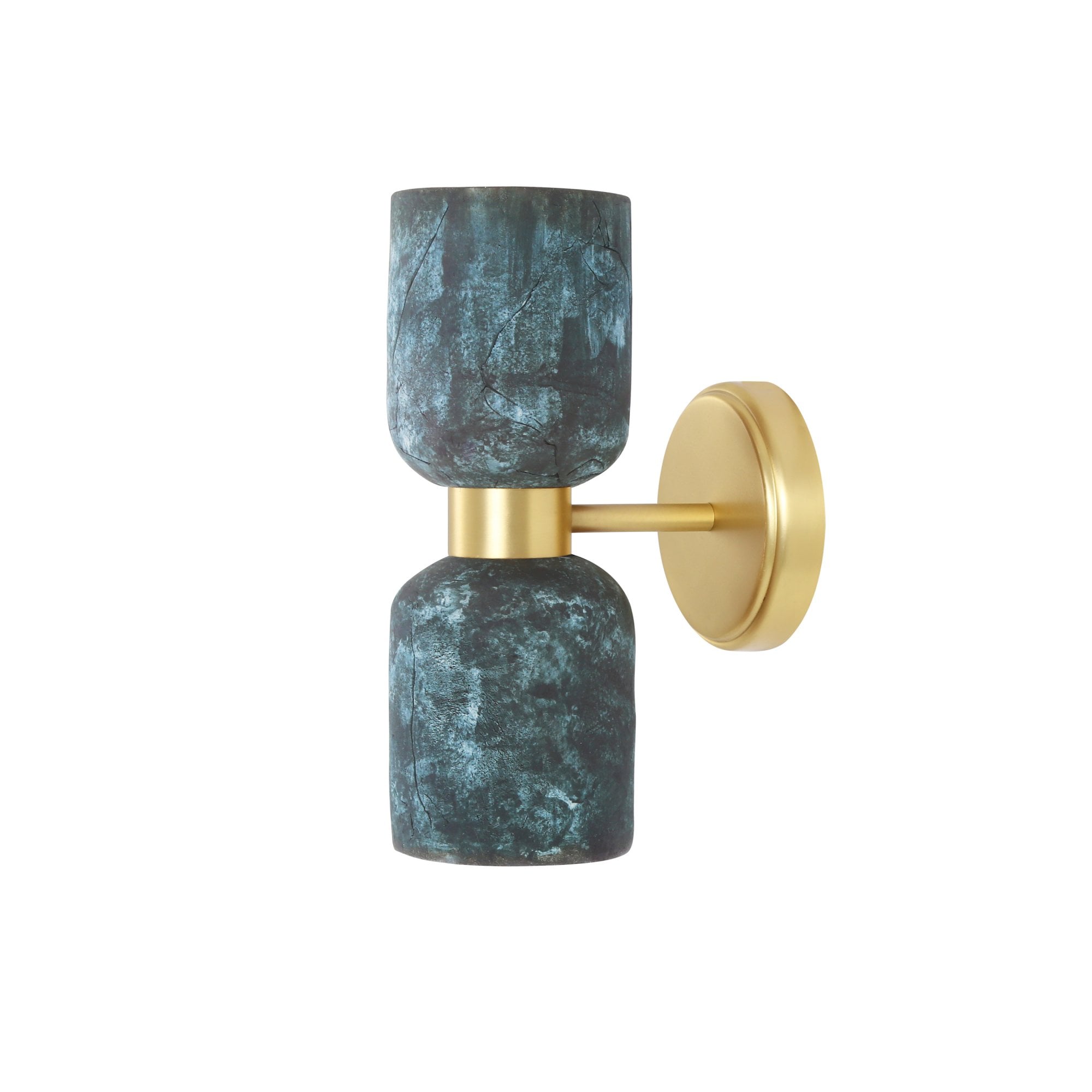 Sakura Wall Light - Blue Earth l Antique Brass