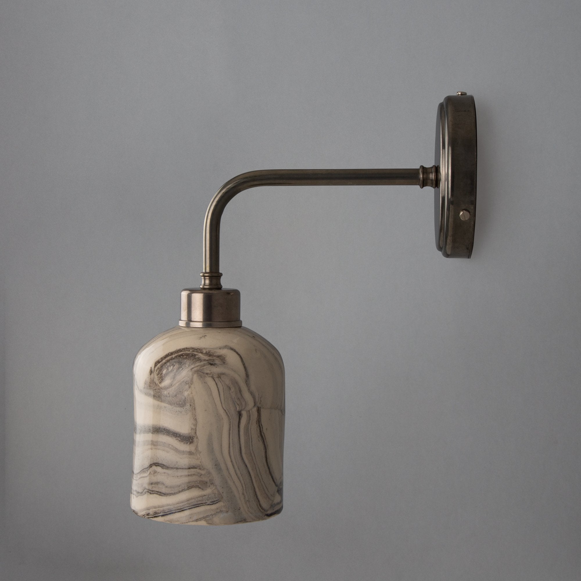 Osier Wall Light - Marbled, Antique Brass