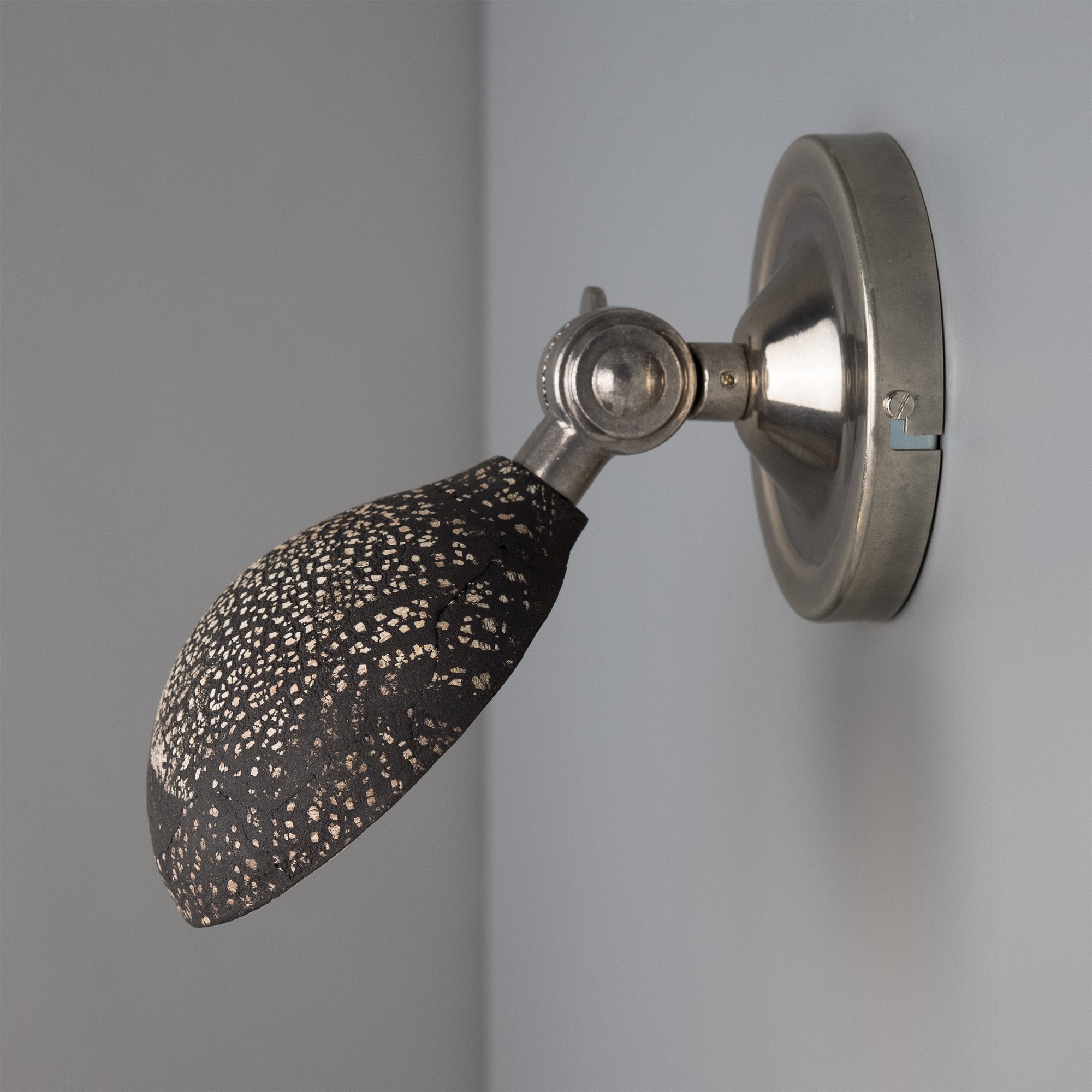 Coco Wall Light - Black Clay, Antique Brass