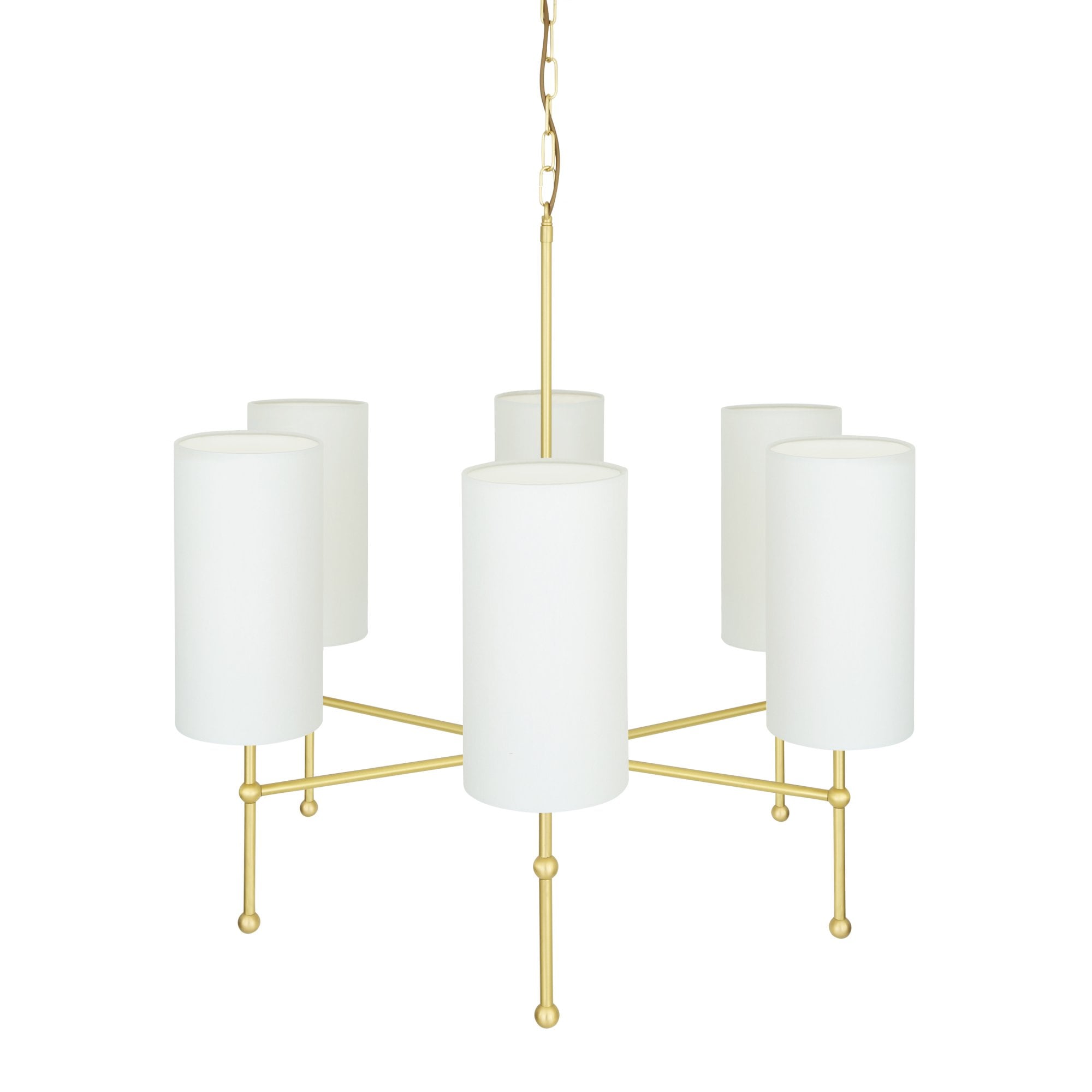 Arizona 6 Arm Chandelier, Antique Brass