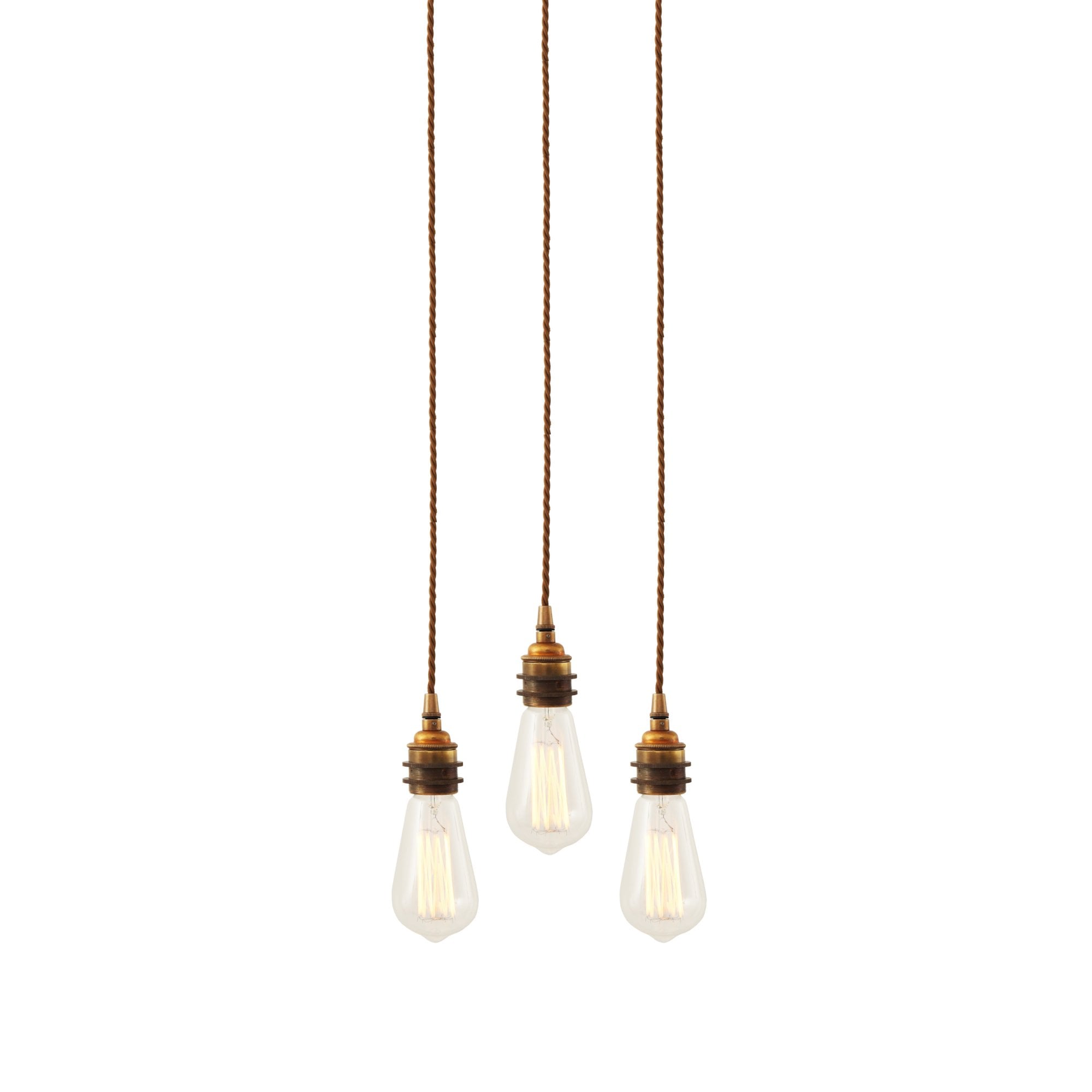 Lome 3 Light Cluster, Antique Brass