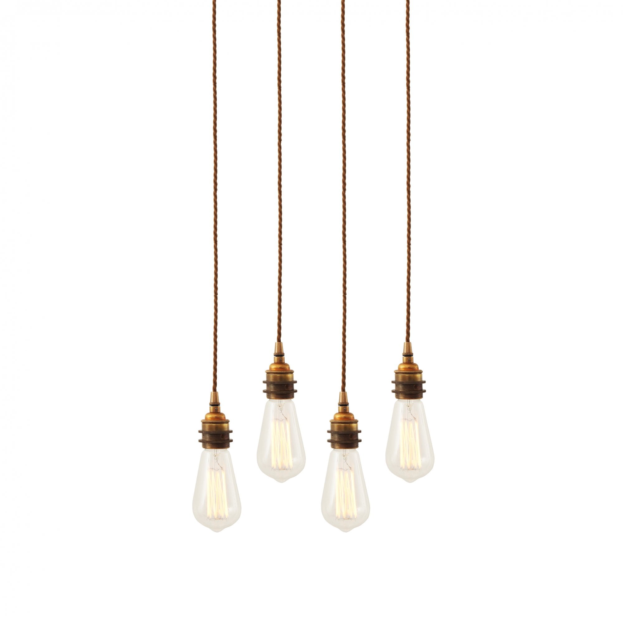 Lome 4 Light Cluster, Antique Brass