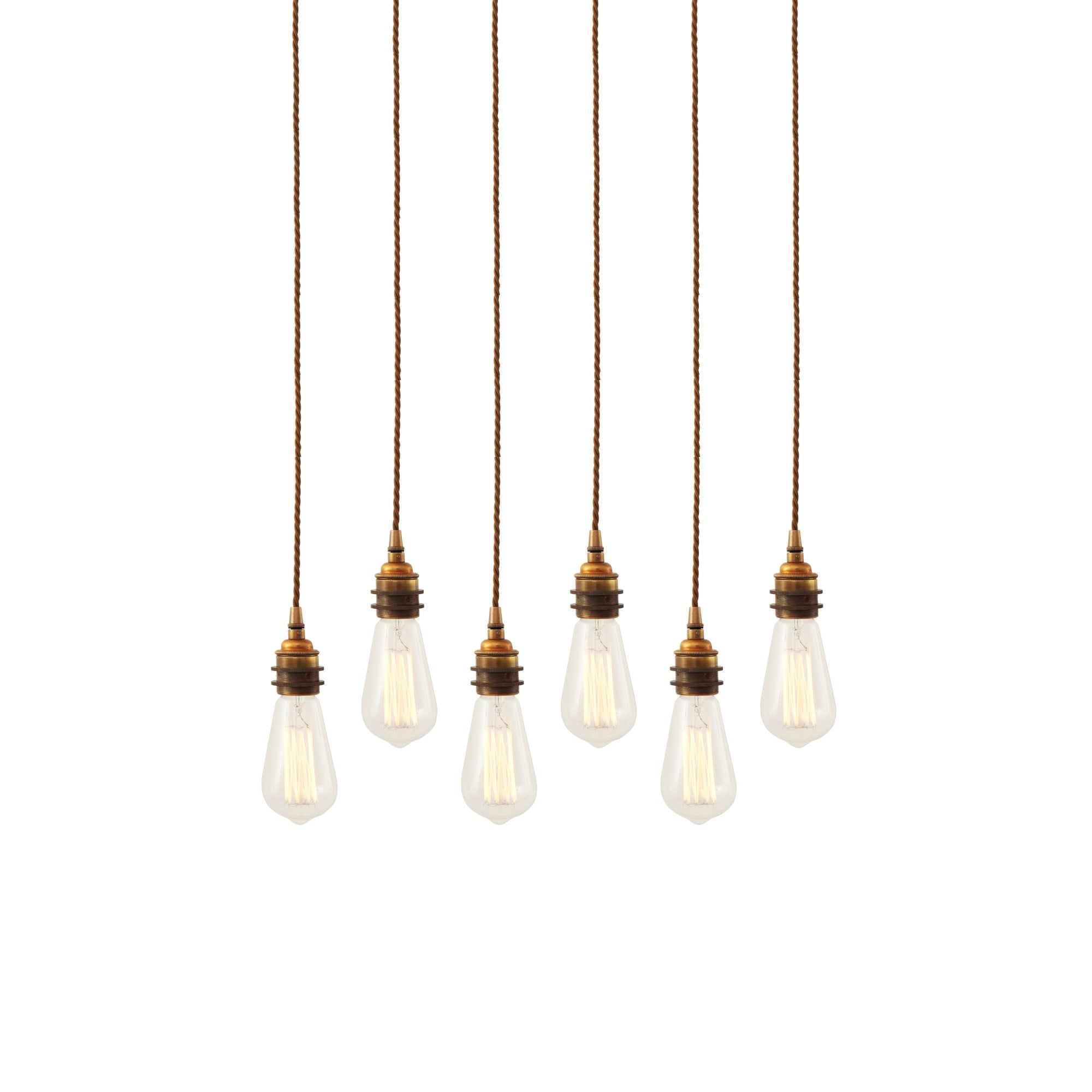 Lome 6 Light Cluster, Antique Brass