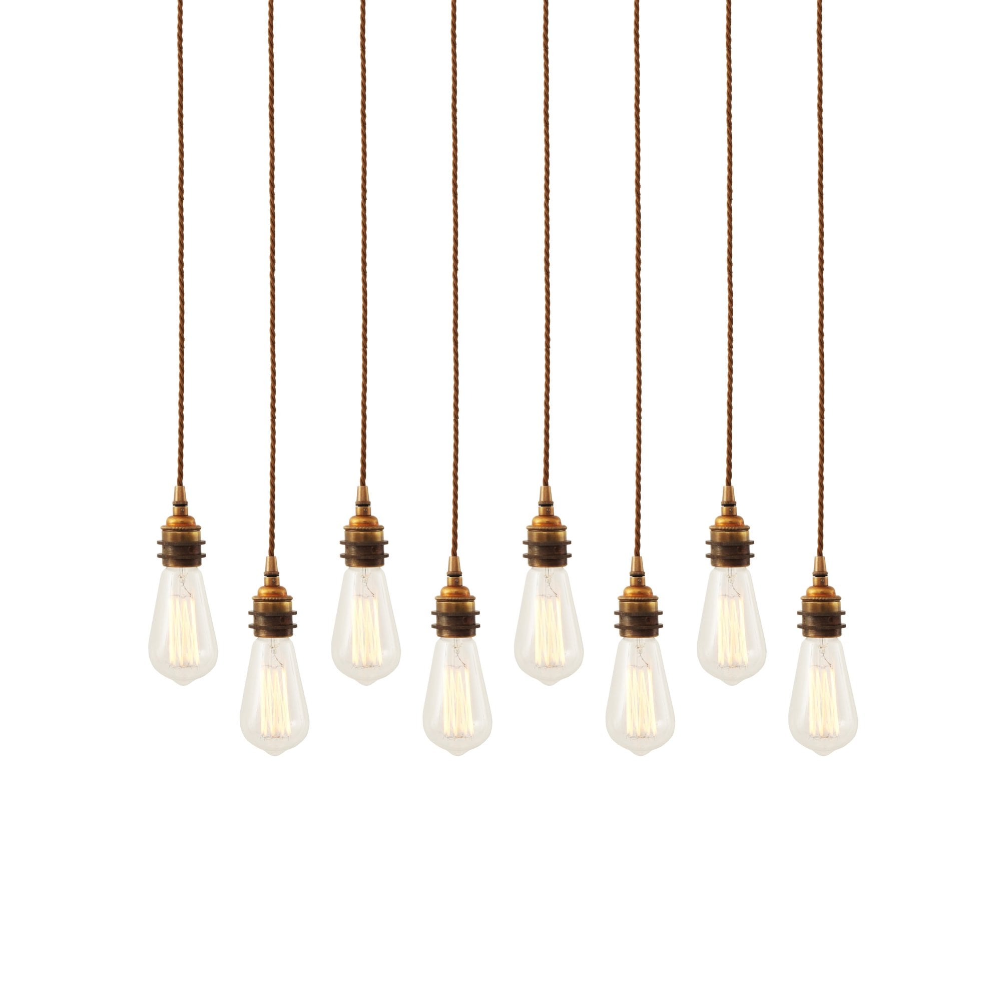 Lome 8 Light Cluster, Antique Brass