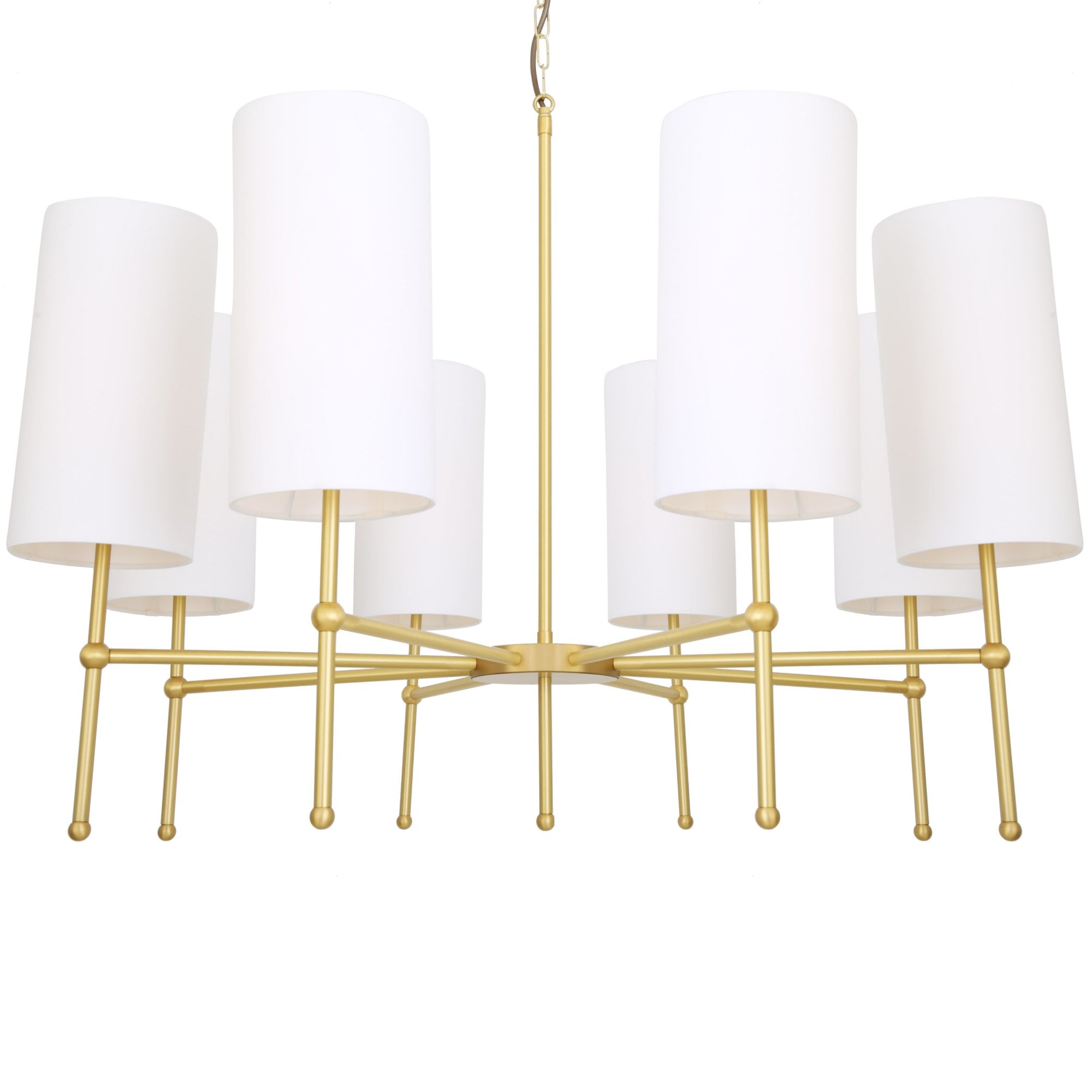 Arizona 8 Arm Chandelier, Antique Brass